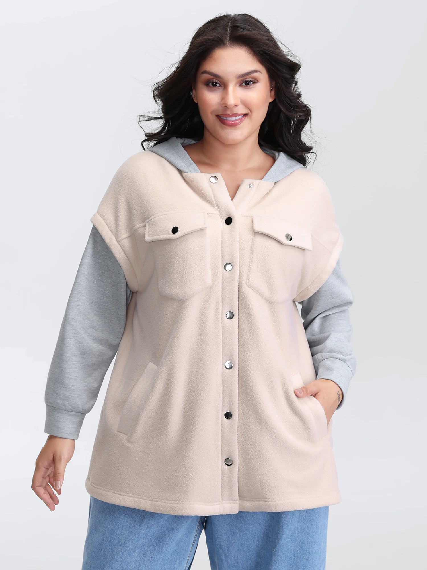 2-In-1 Button Hooded Coat - Image 4