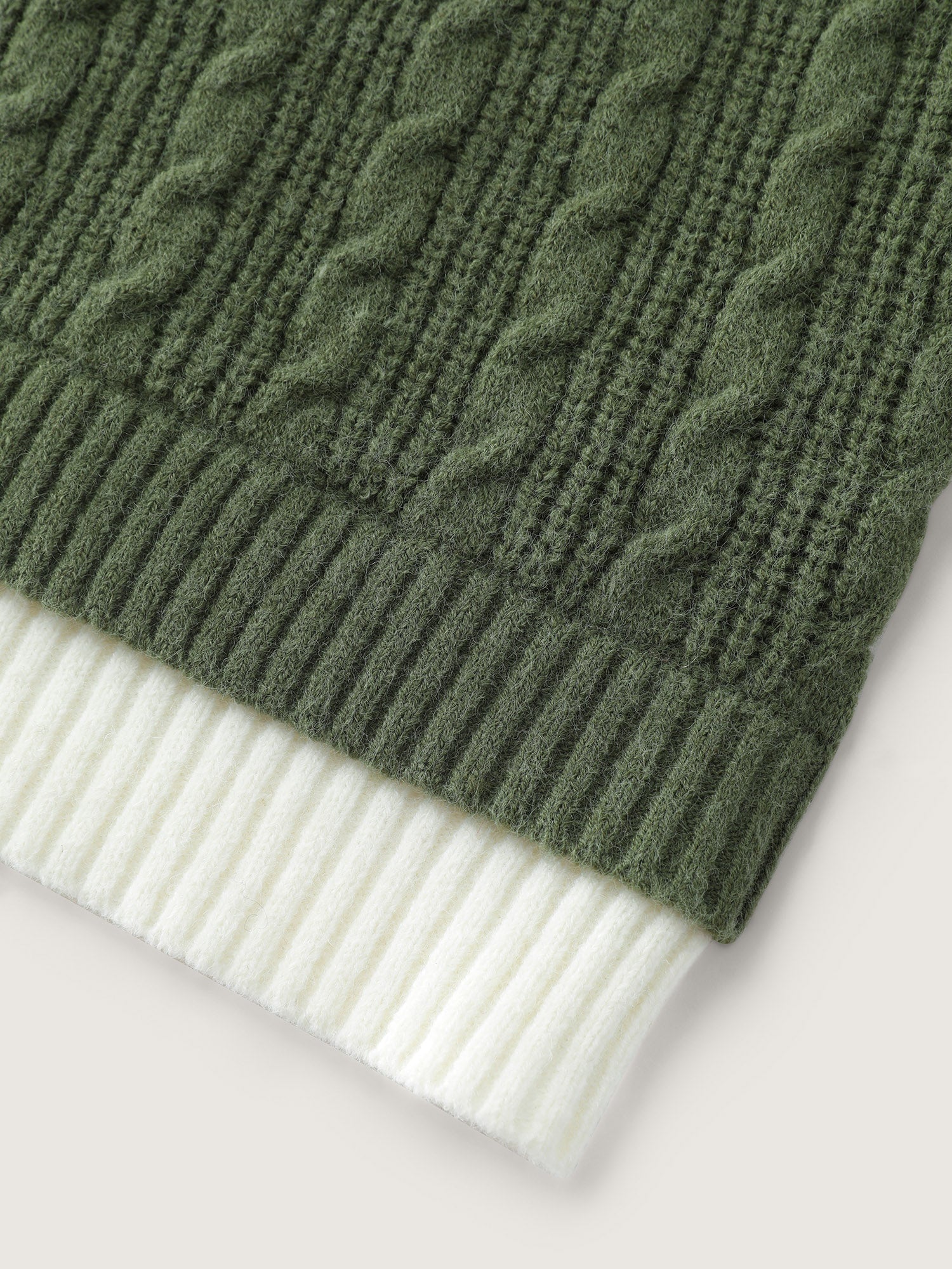 2-in-1 Cableknit Layered Tie Pullover - Image 7