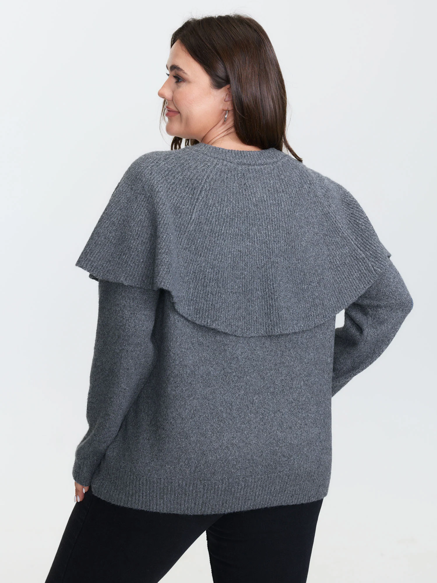 2-In-1 Cape Button Pullover - Image 4