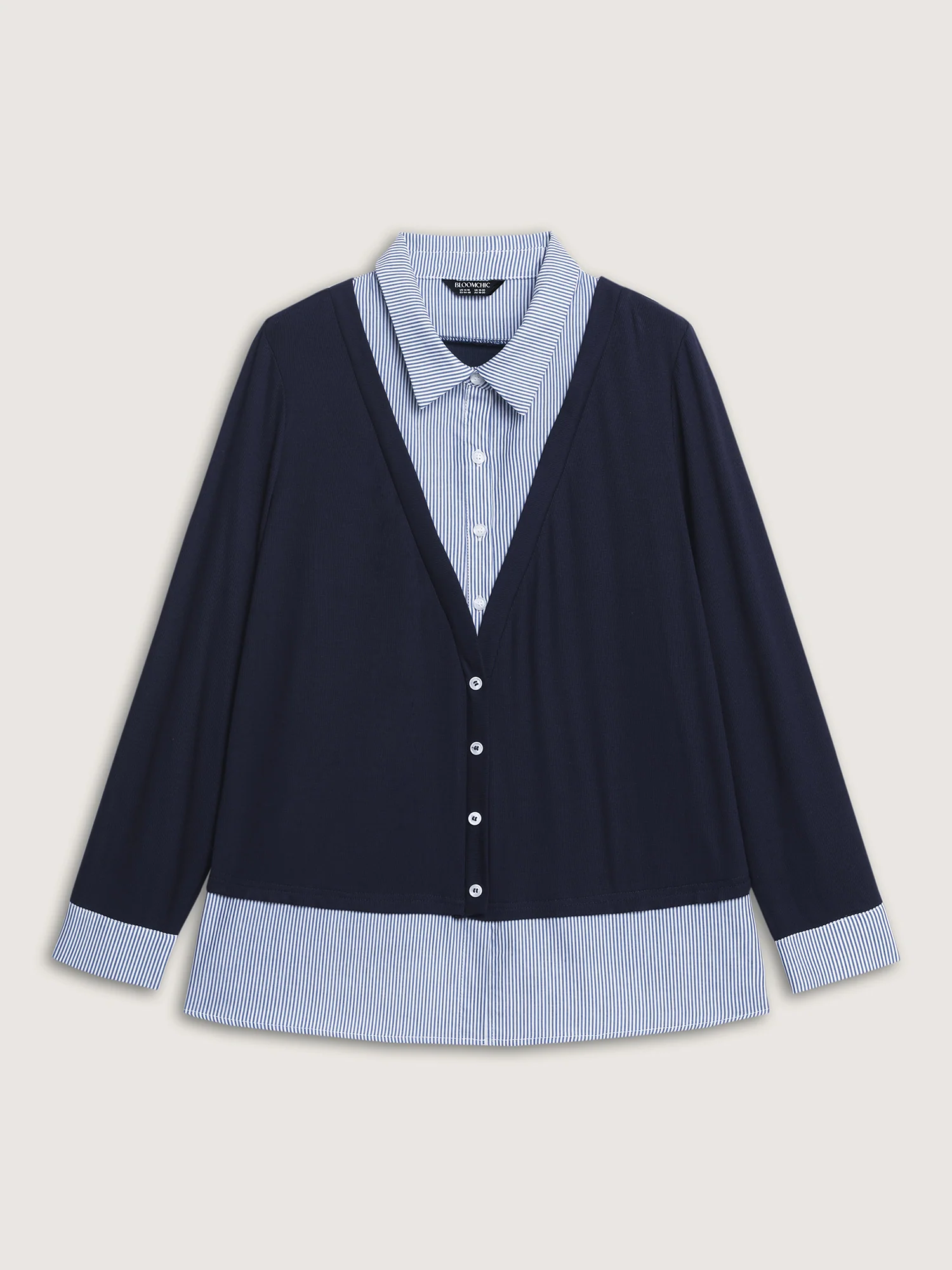 2-in-1 Color Contrast Woven T-Shirt - Image 5