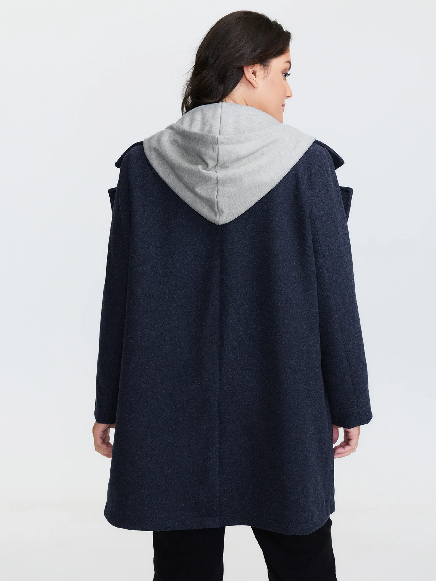 2 In 1 Double Breasted Hooded Coat - Image 4