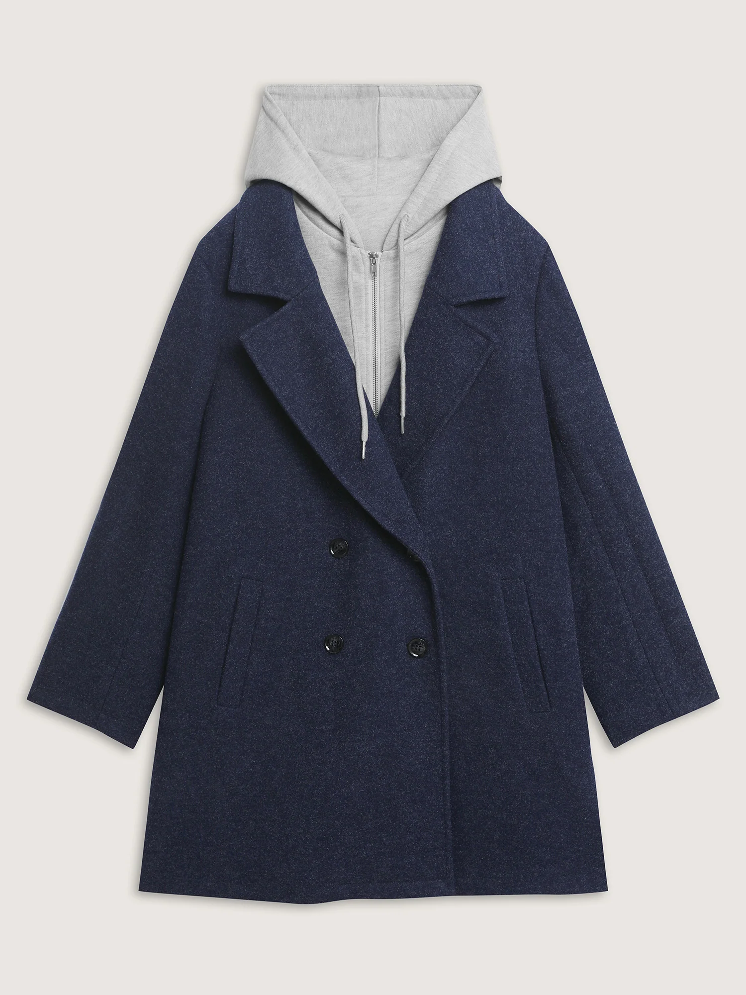 2 In 1 Double Breasted Hooded Coat - Image 5