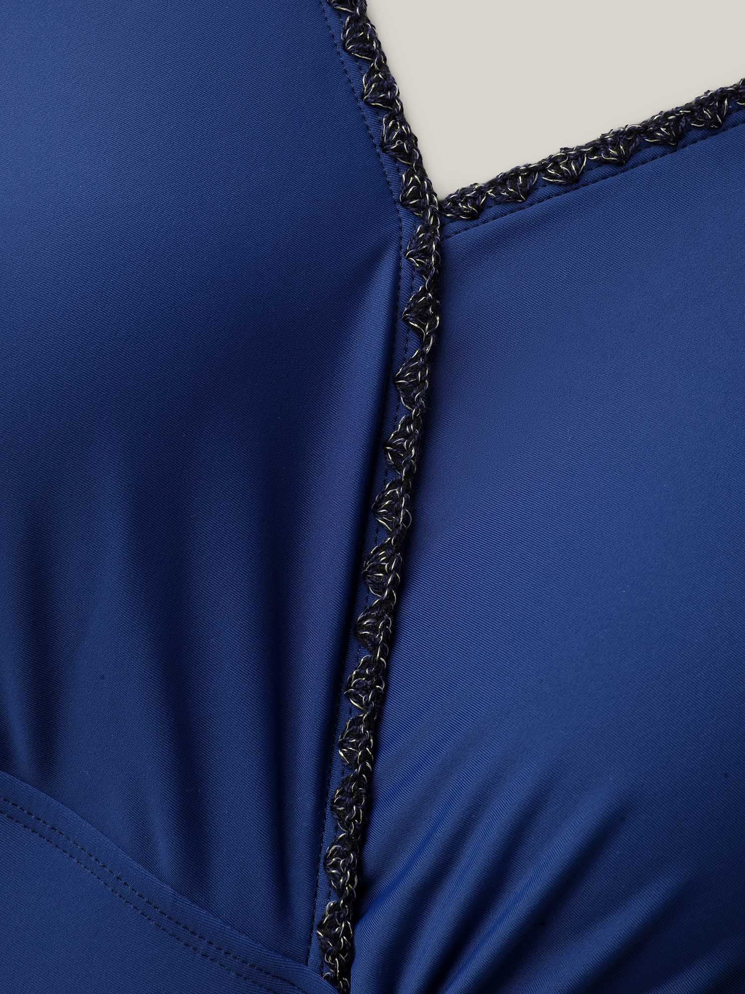 2-in-1 Embroidered Surplice Swim Dress - Image 10