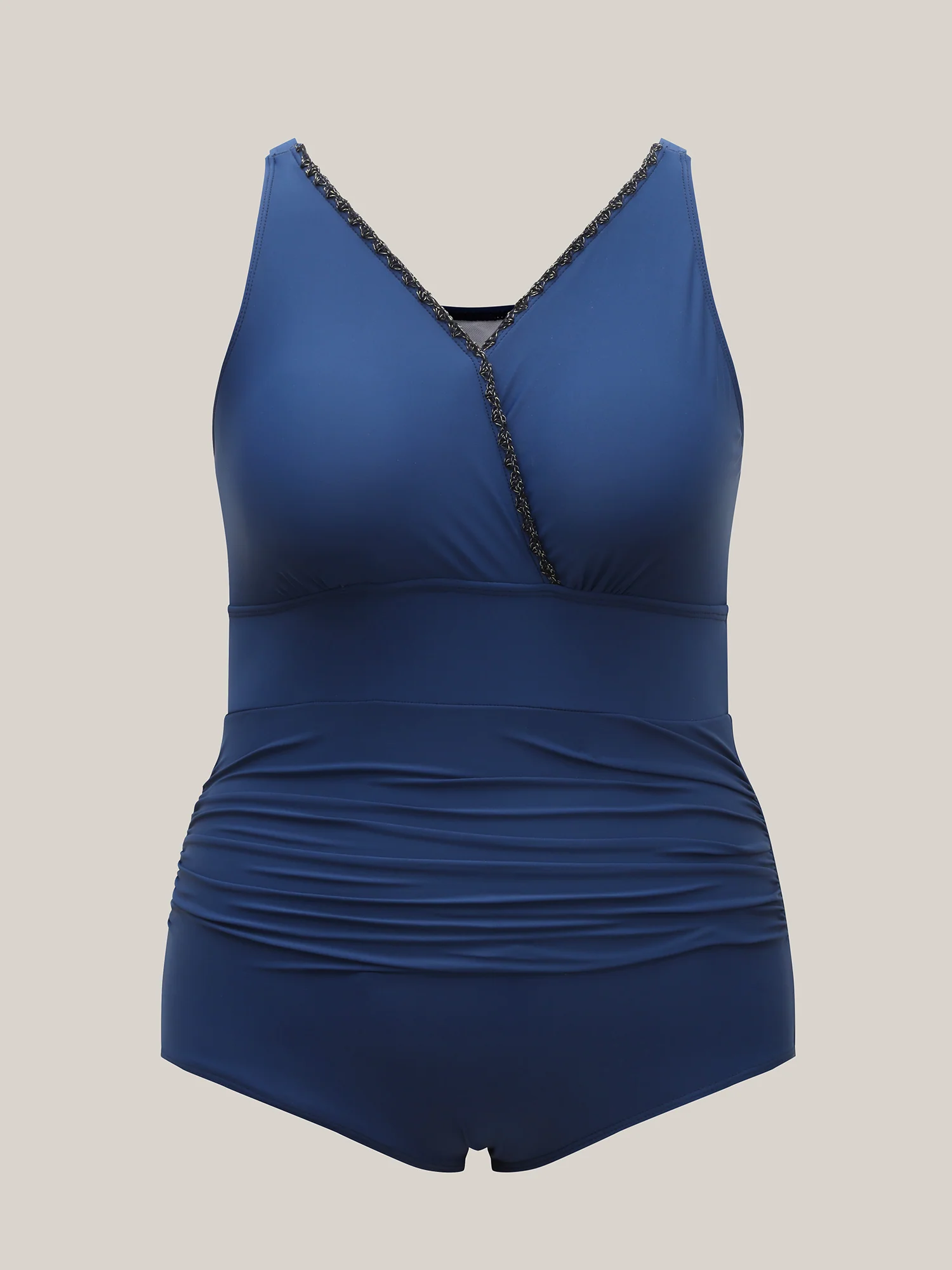 2-in-1 Embroidered Surplice Swim Dress - Image 8