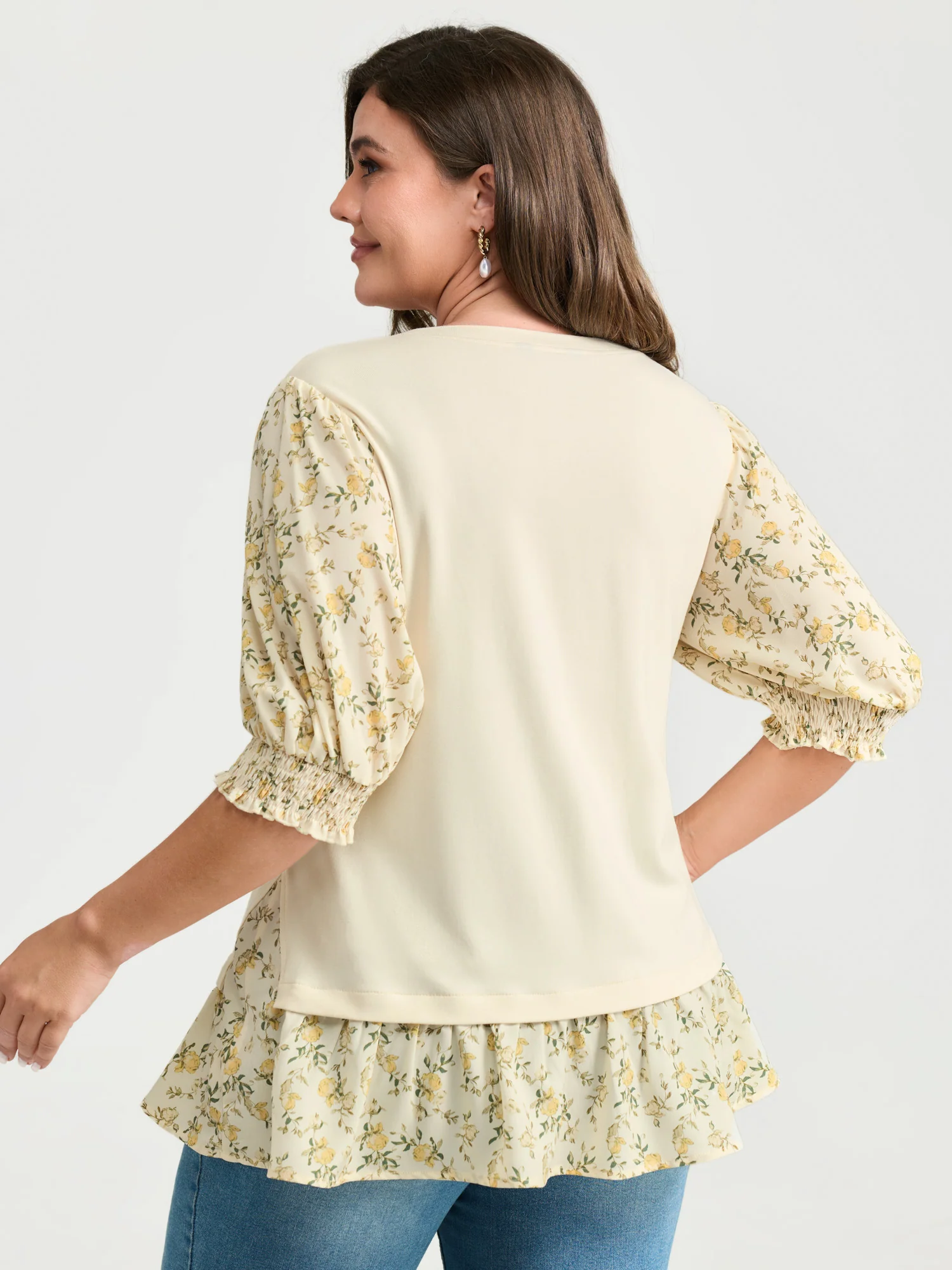 2-in-1 Floral Print Knit Top - Image 12