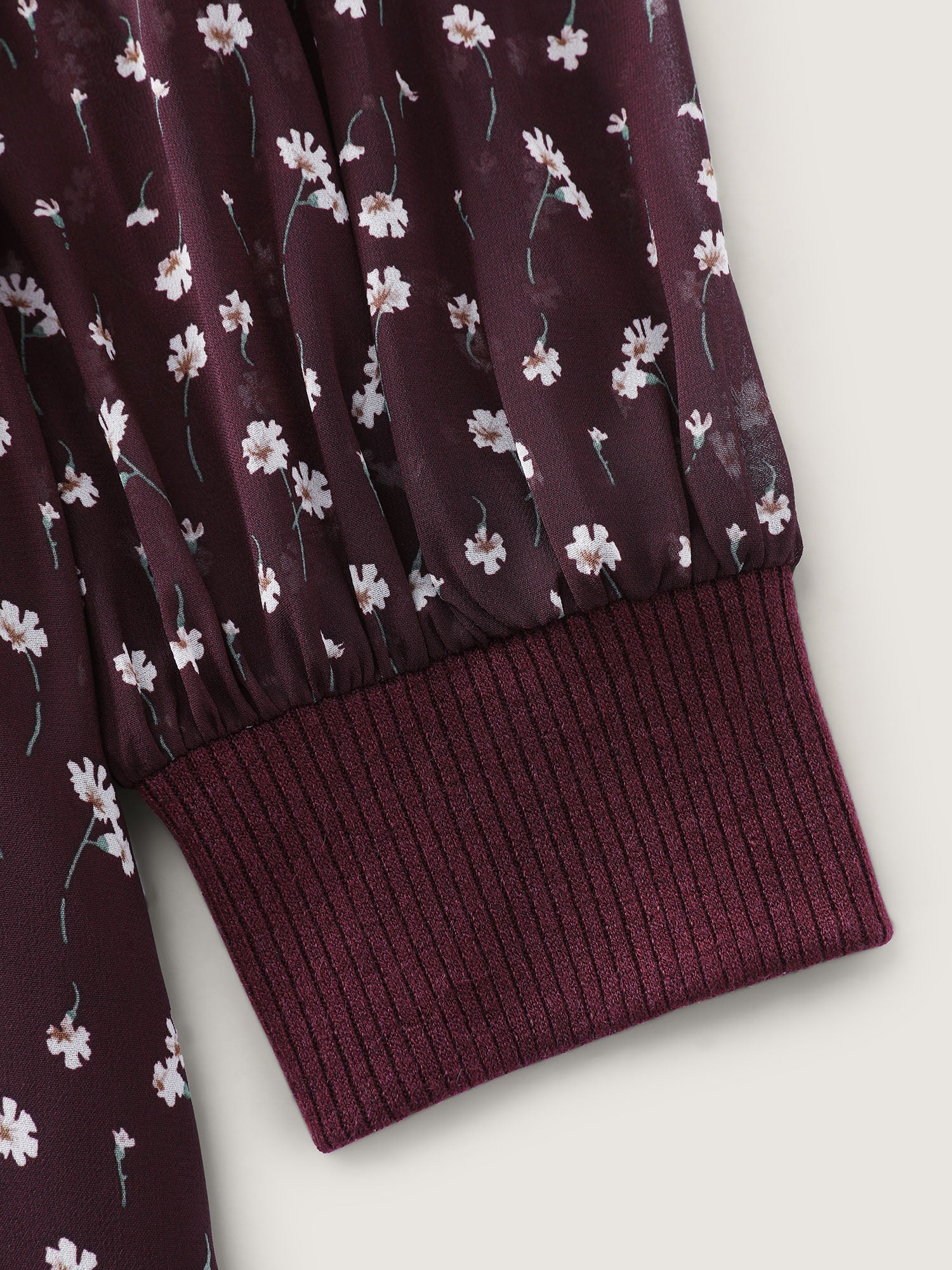 2-in-1 Floral Ribbed Knit Top - Image 7