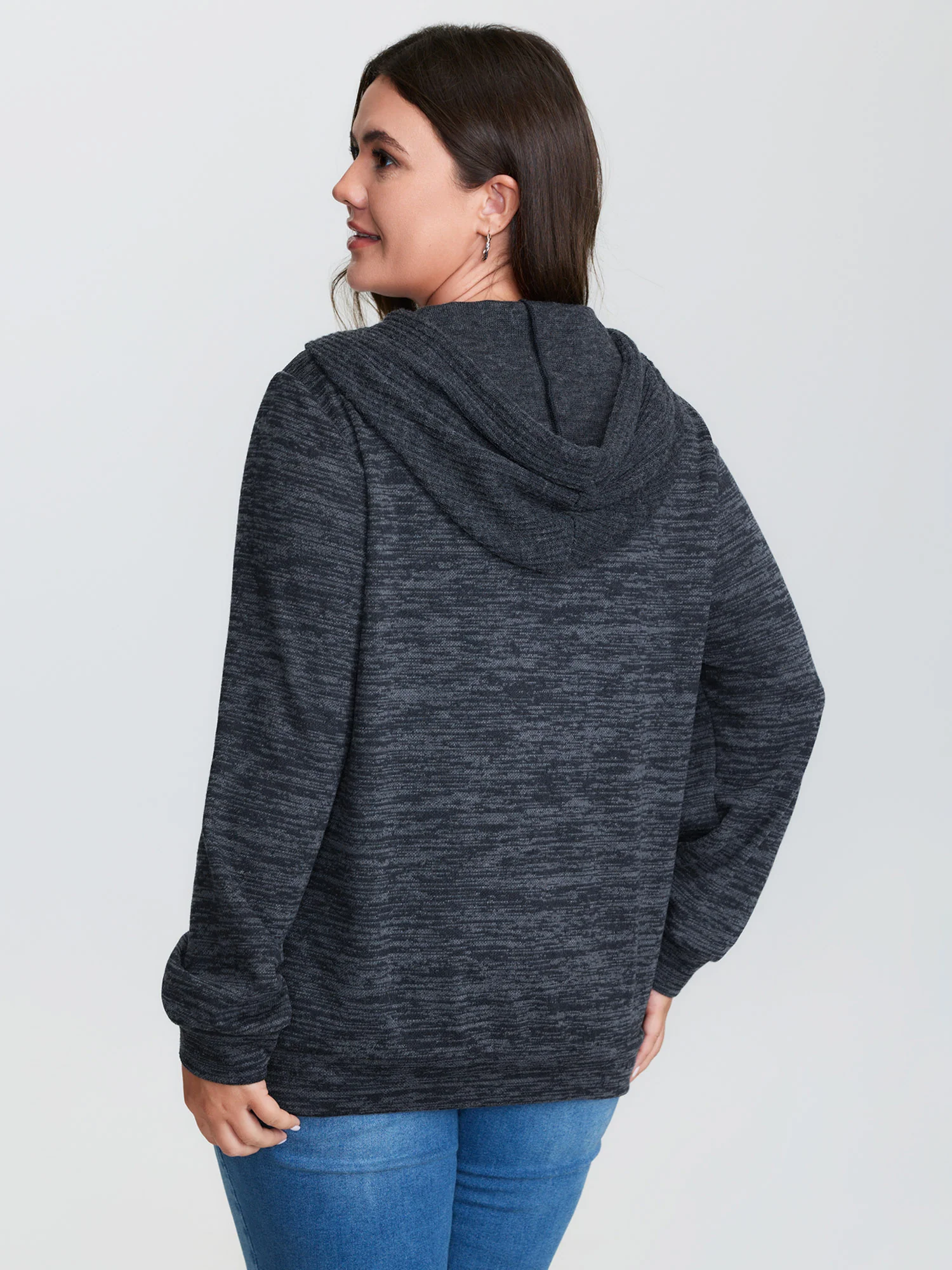 2-in-1 Heather Half-Zipper Hoodie - Image 4