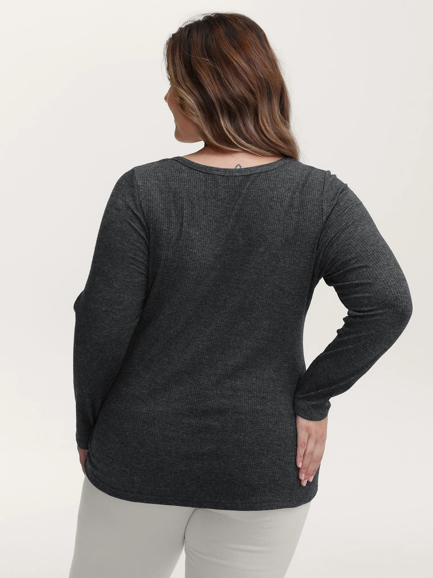 2-In-1 Lace Patchwork Ruched T-Shirt - Image 5