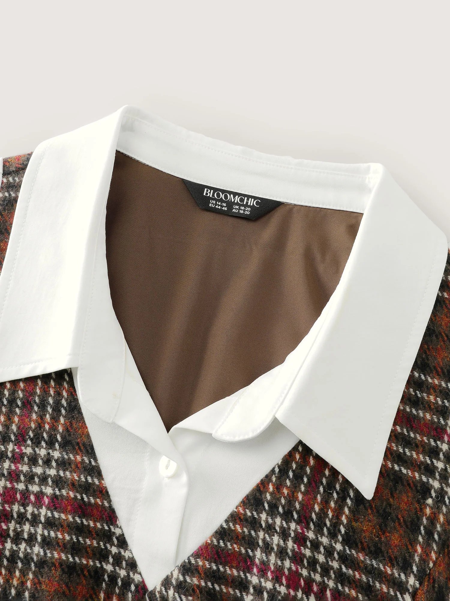 2 In 1 Plaid Pockets Midi Dress - Image 5