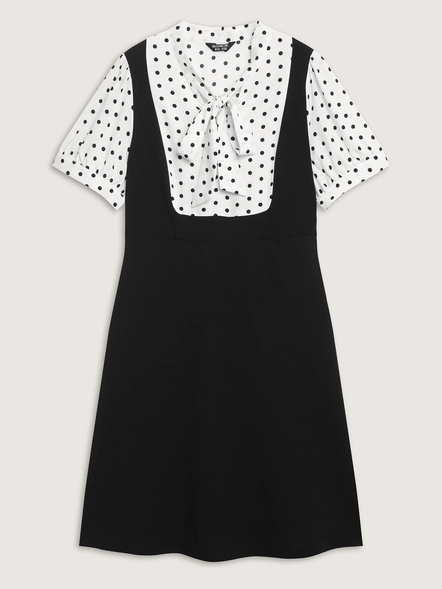 2-In-1 Polka Dots Overall Midi Dress - Image 7