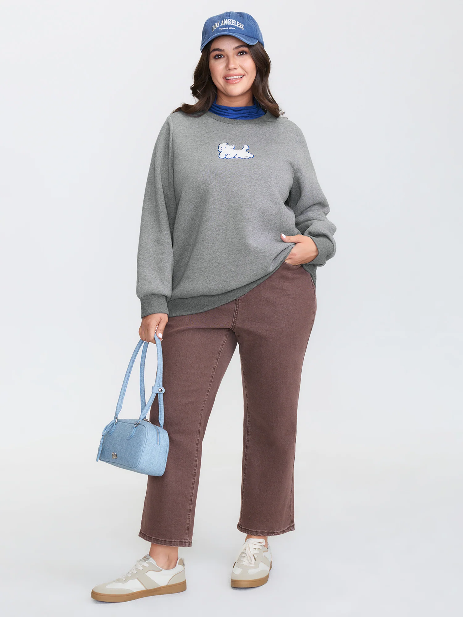 2-In-1 Puppy Embroidered Turtleneck Sweatshirt - Image 3