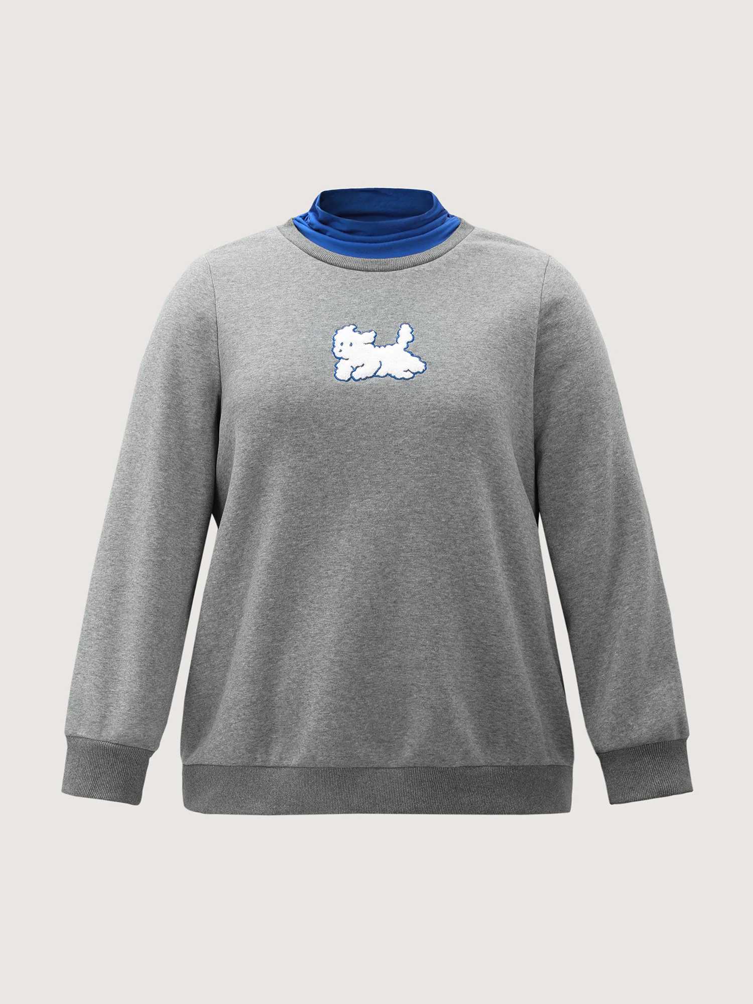 2-In-1 Puppy Embroidered Turtleneck Sweatshirt - Image 8