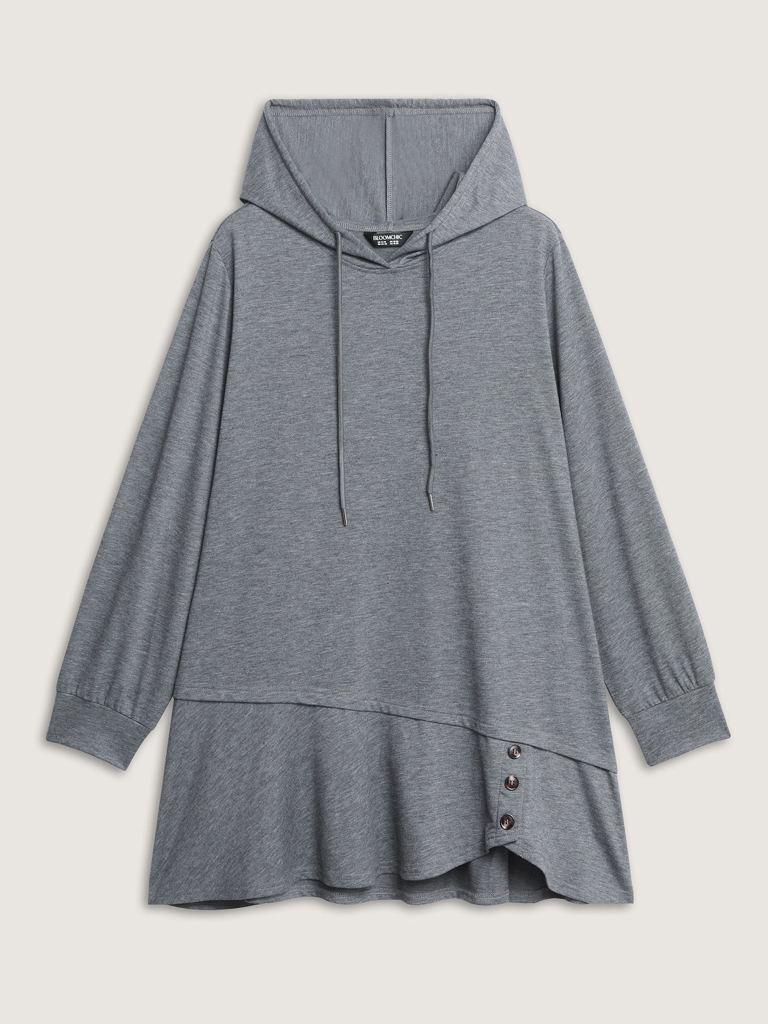 2-In-1 Ruffled Hem Tunic Hoodie - Image 7