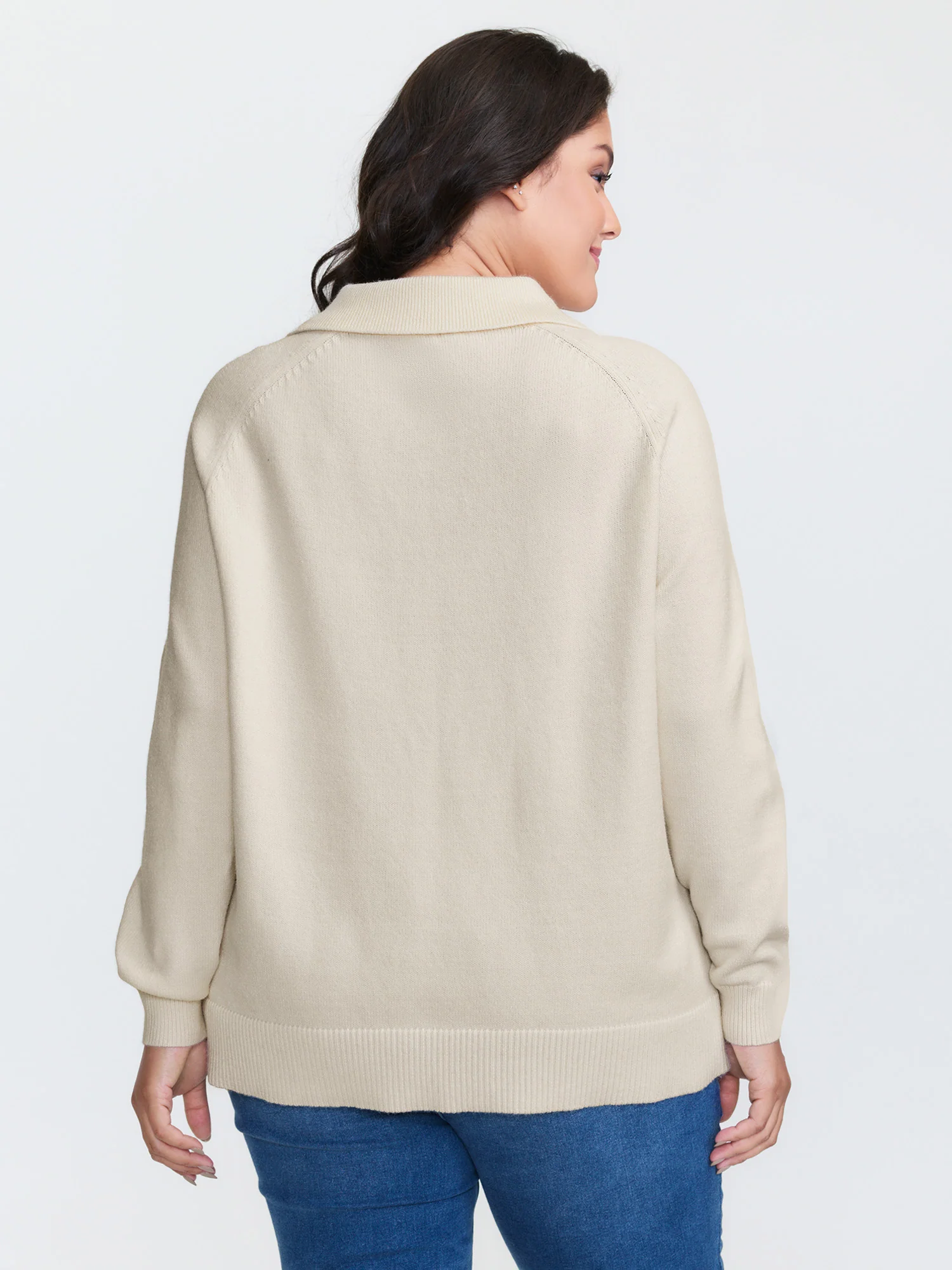 2 In 1 Shirt Collar Relaxed Fit Pullover - Image 4