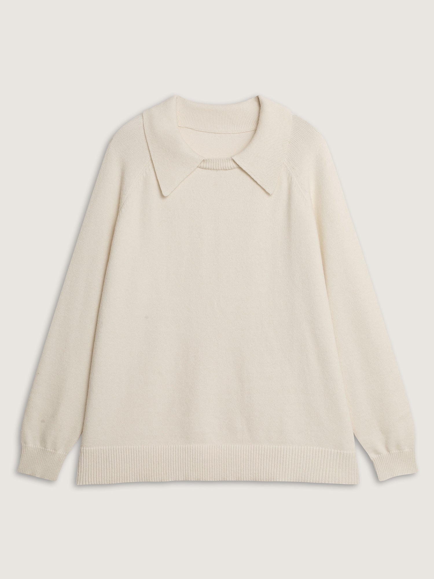 2 In 1 Shirt Collar Relaxed Fit Pullover - Image 7
