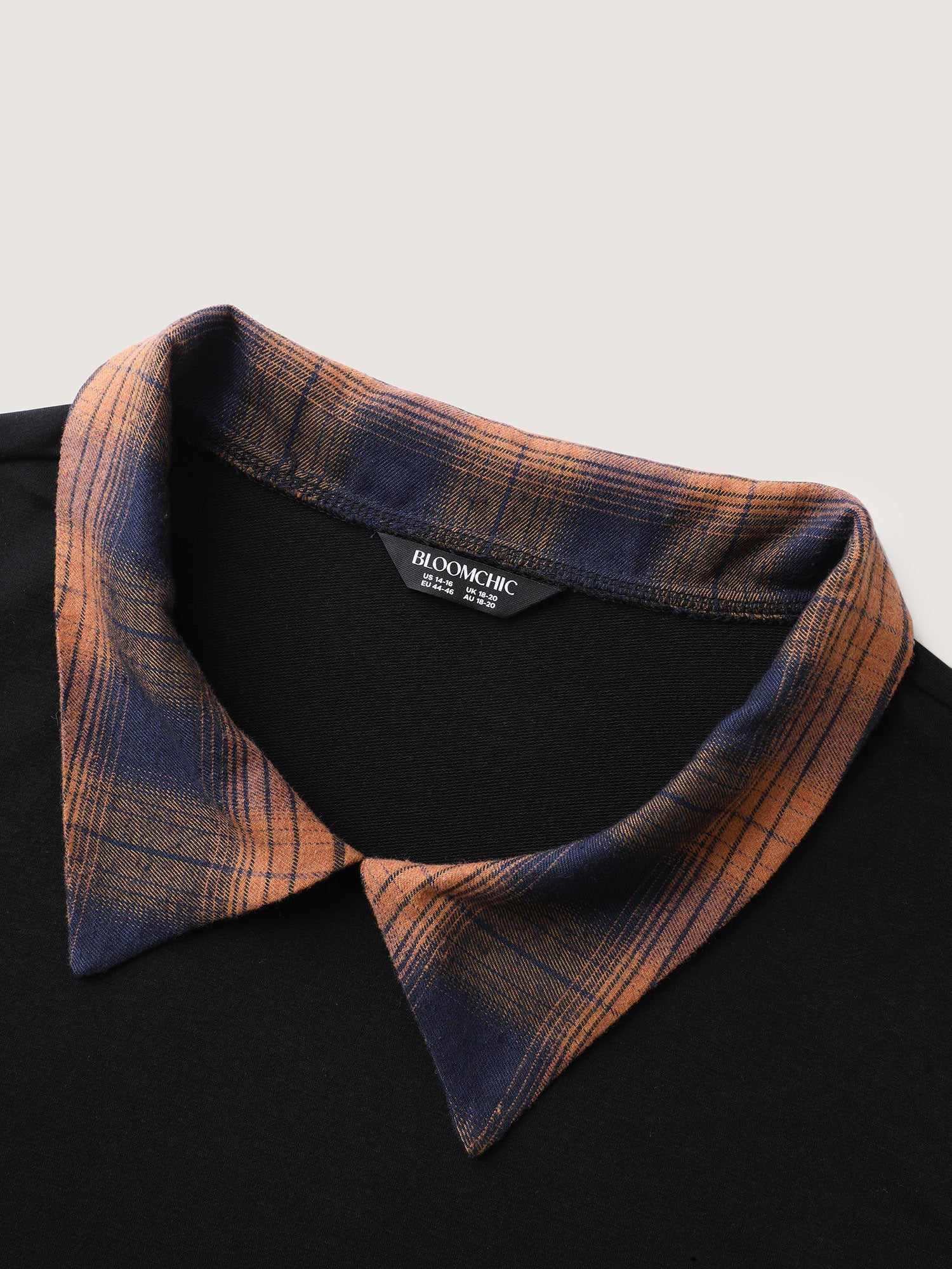 2-in-1 Stretchy Checkered Print Sweatshirt - Image 6