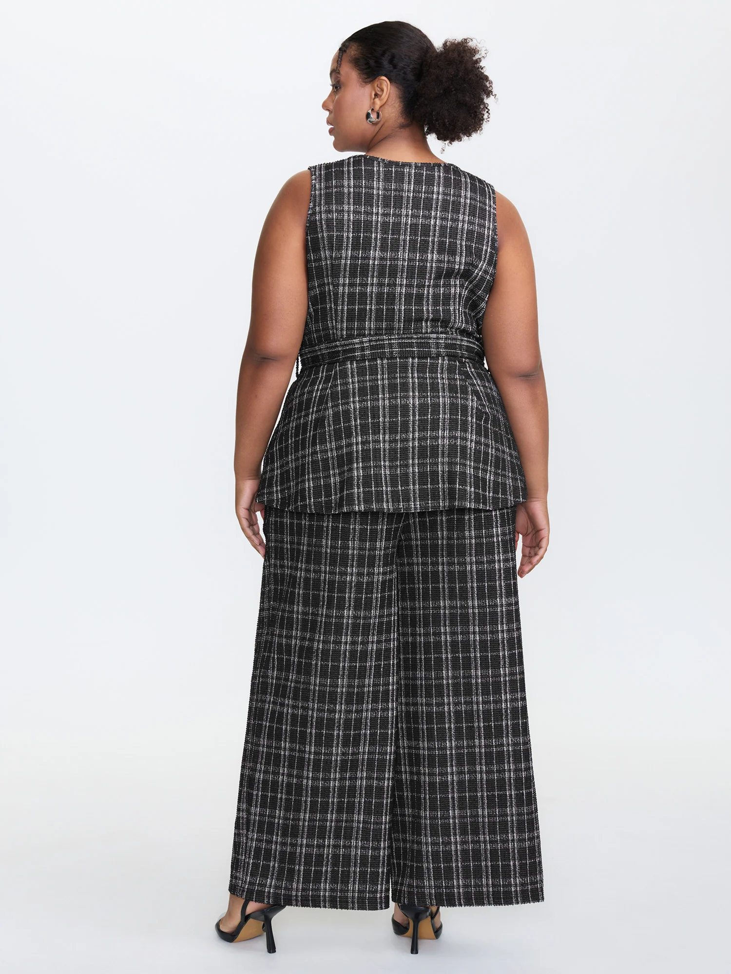 2-in-1 Stretchy Tweed Jumpsuit - Image 5