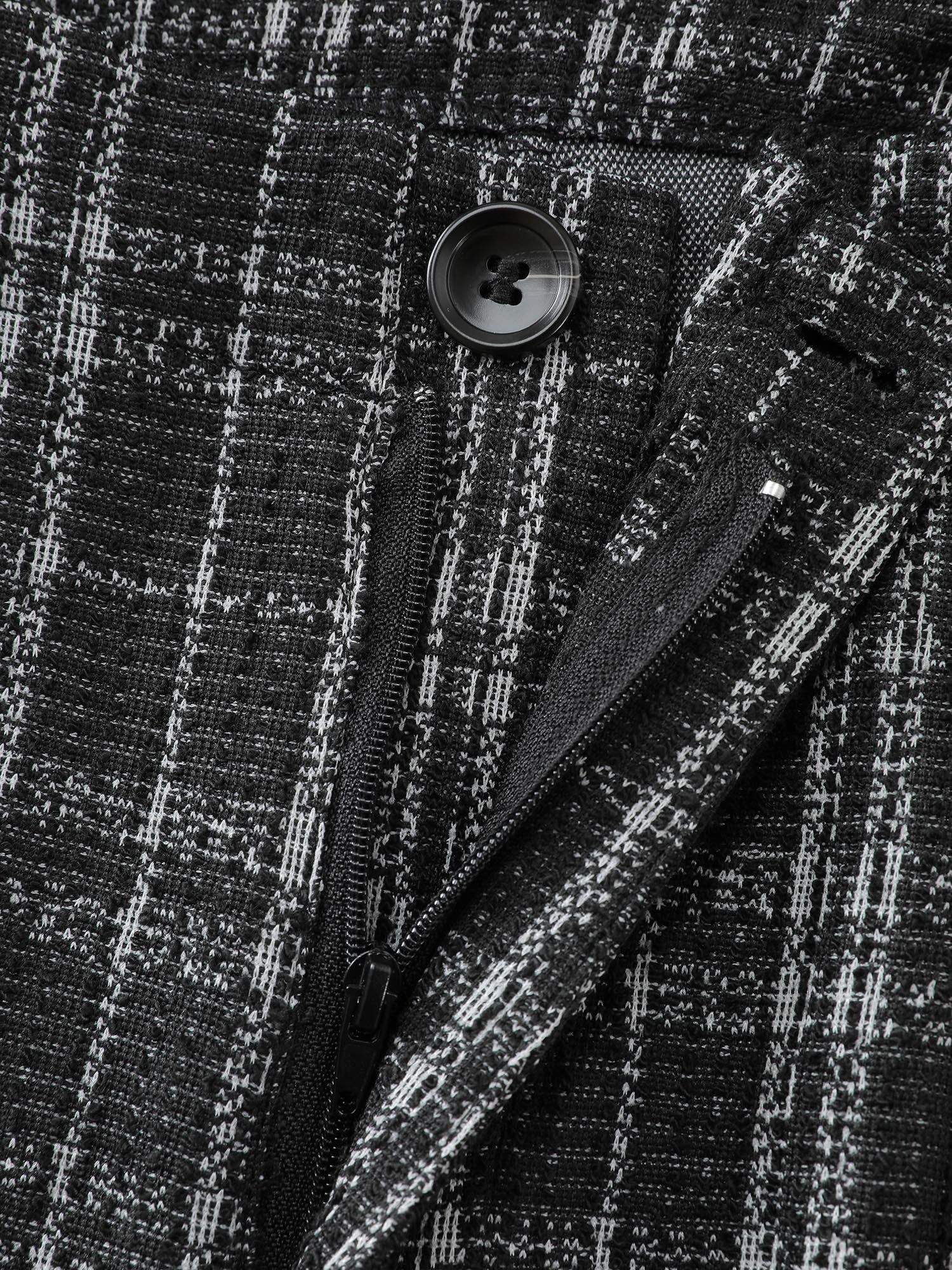 2-in-1 Stretchy Tweed Jumpsuit - Image 6