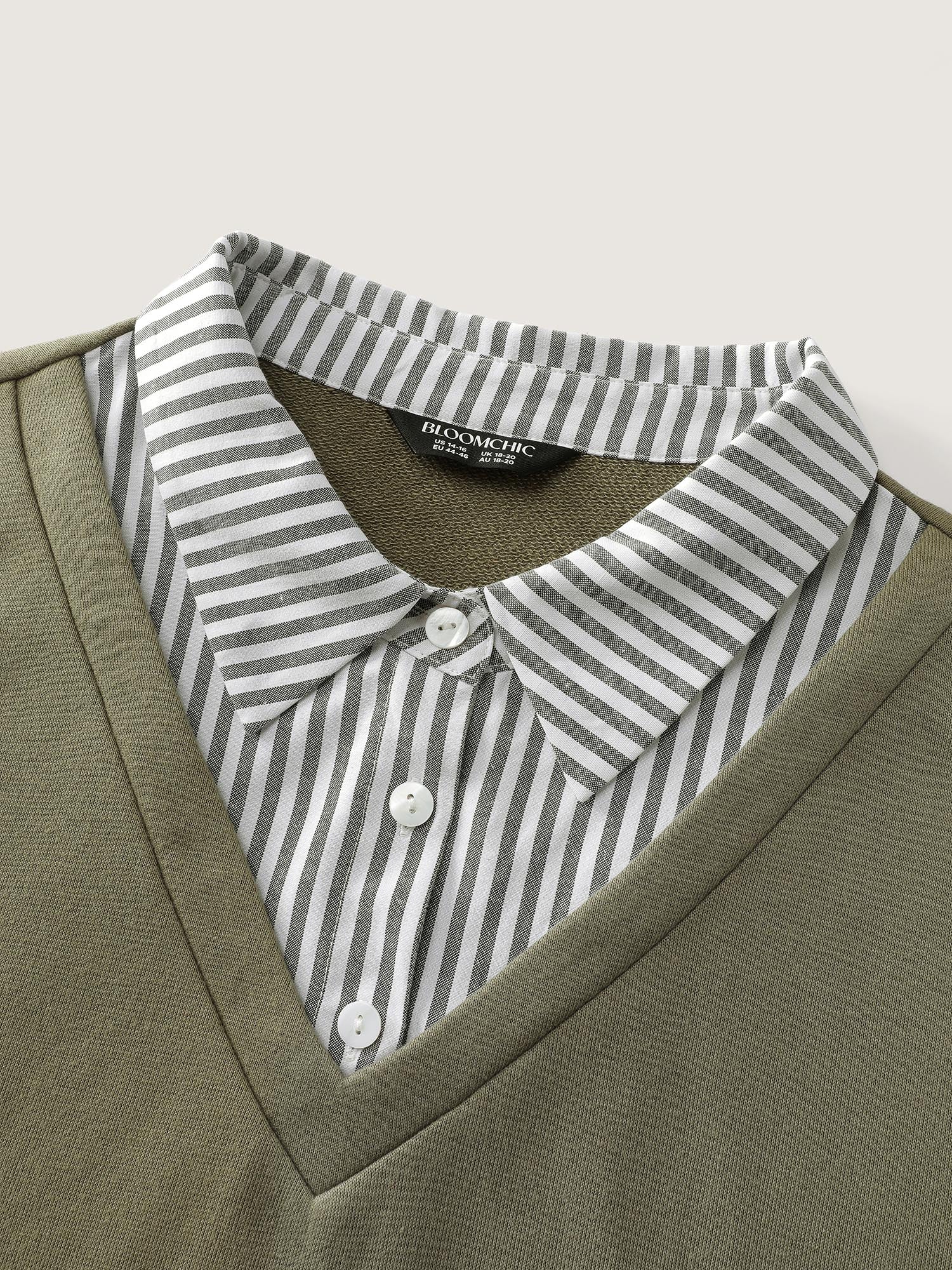 2-In-1 Stripe Drop Shoulder Sweatshirt - Image 6