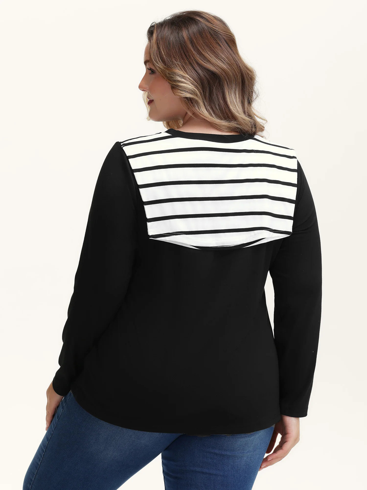 2-in-1 Striped Color Contrast T-Shirt - Image 4