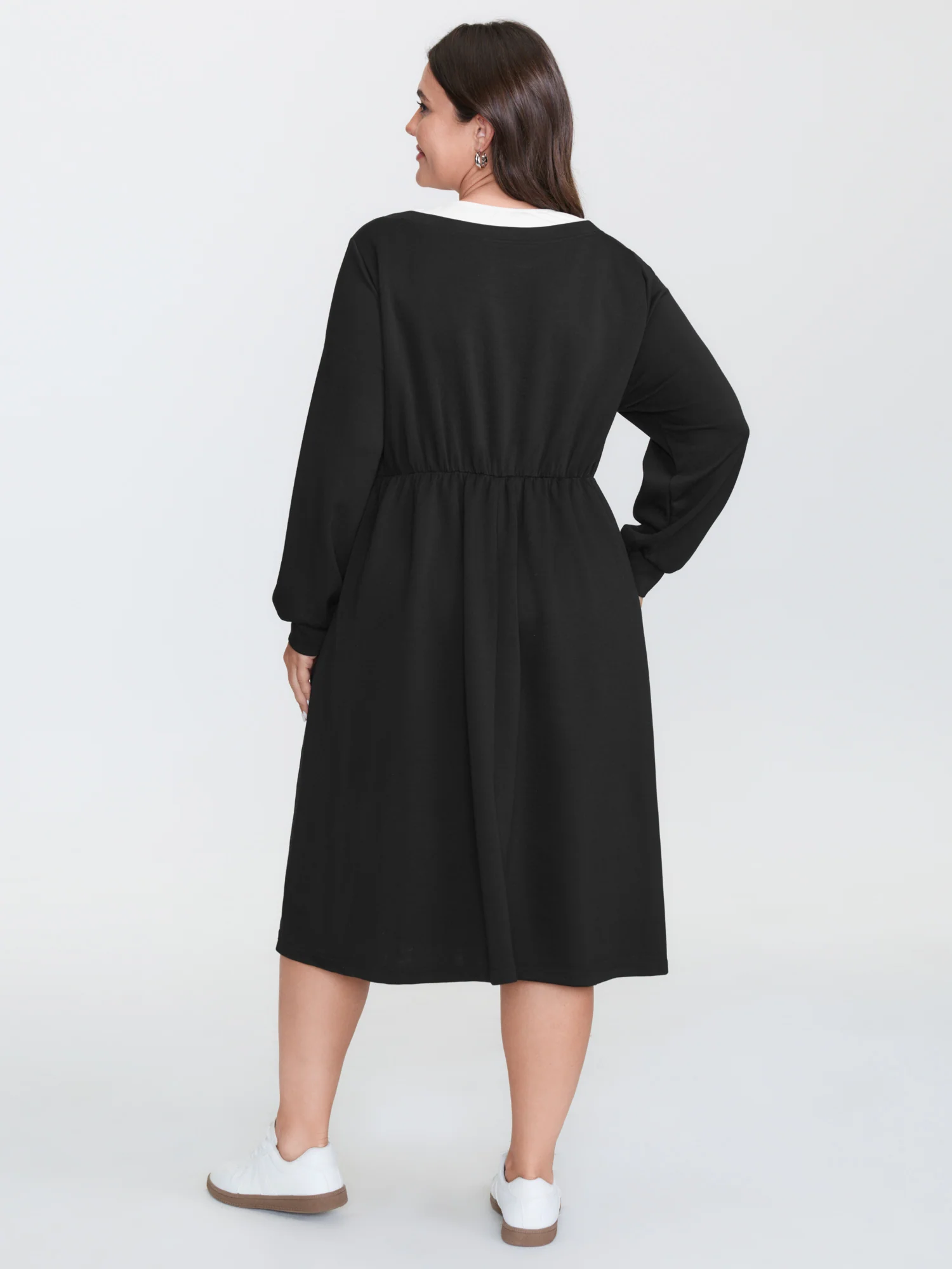 2-In-1 Supersoft Pleated Midi Dress - Image 4