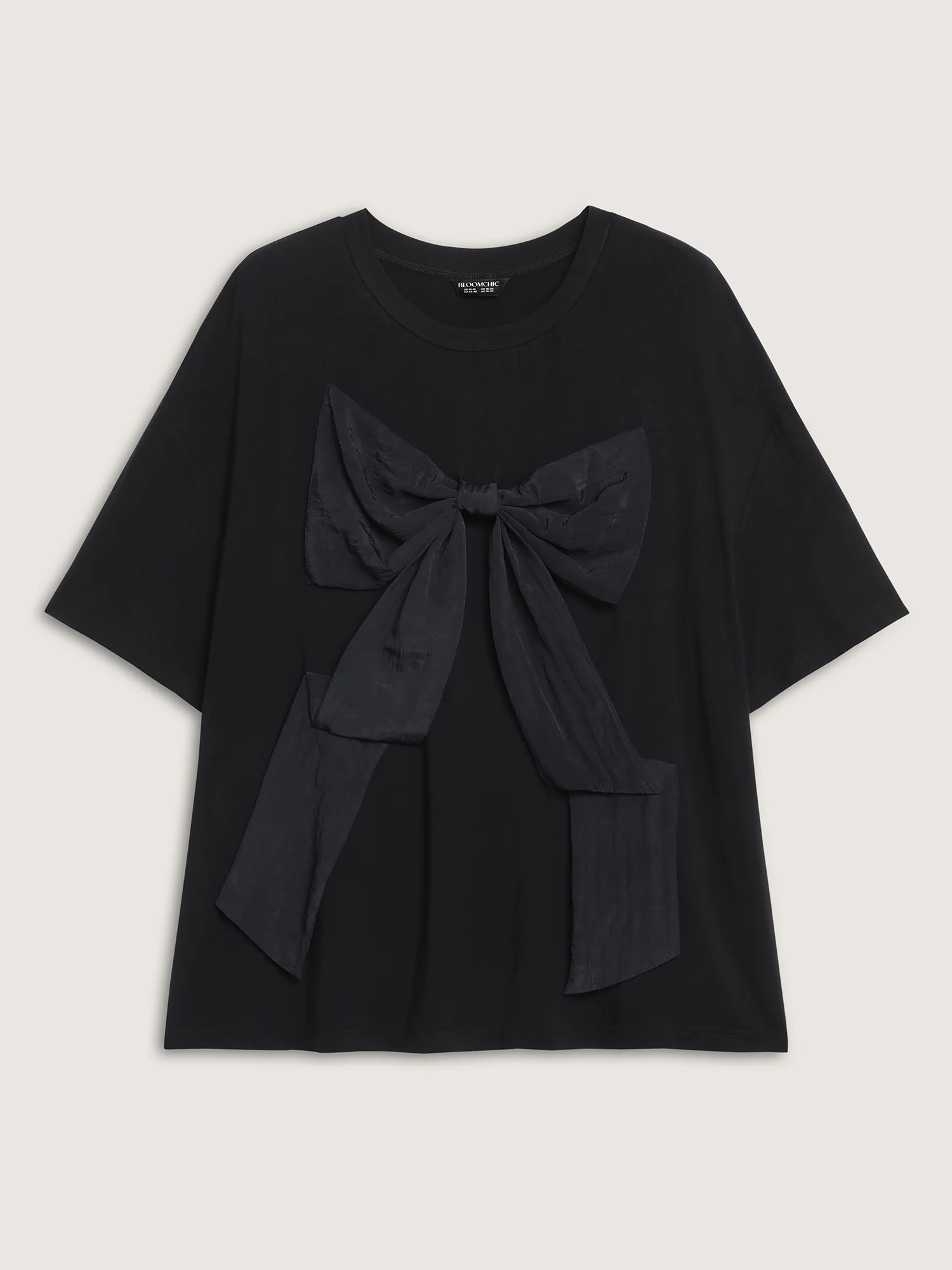 3D Bow-Tie Front Supersoft T-Shirt - Image 6