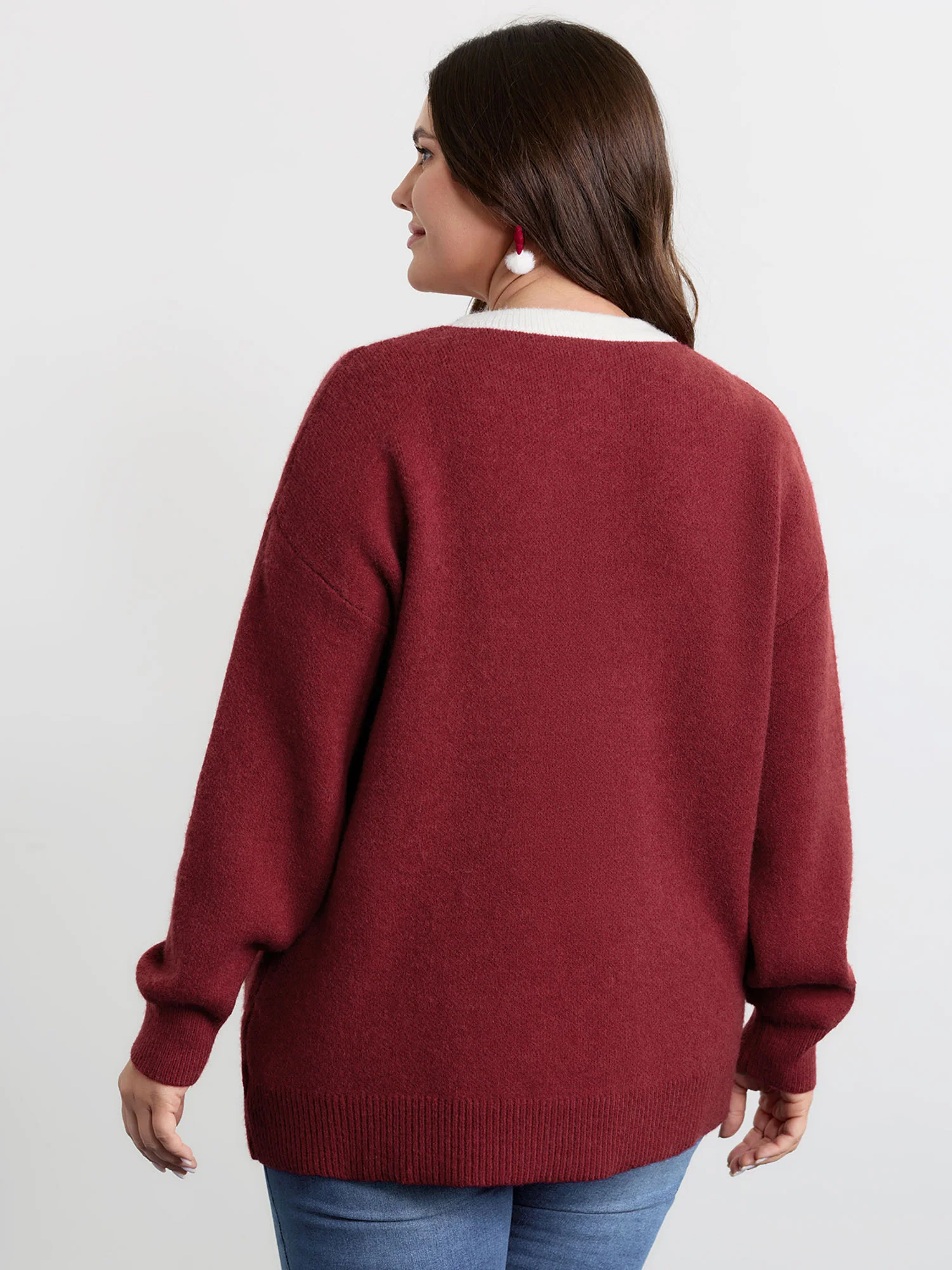 3D Bowtie Color Contrast Pullover - Image 4