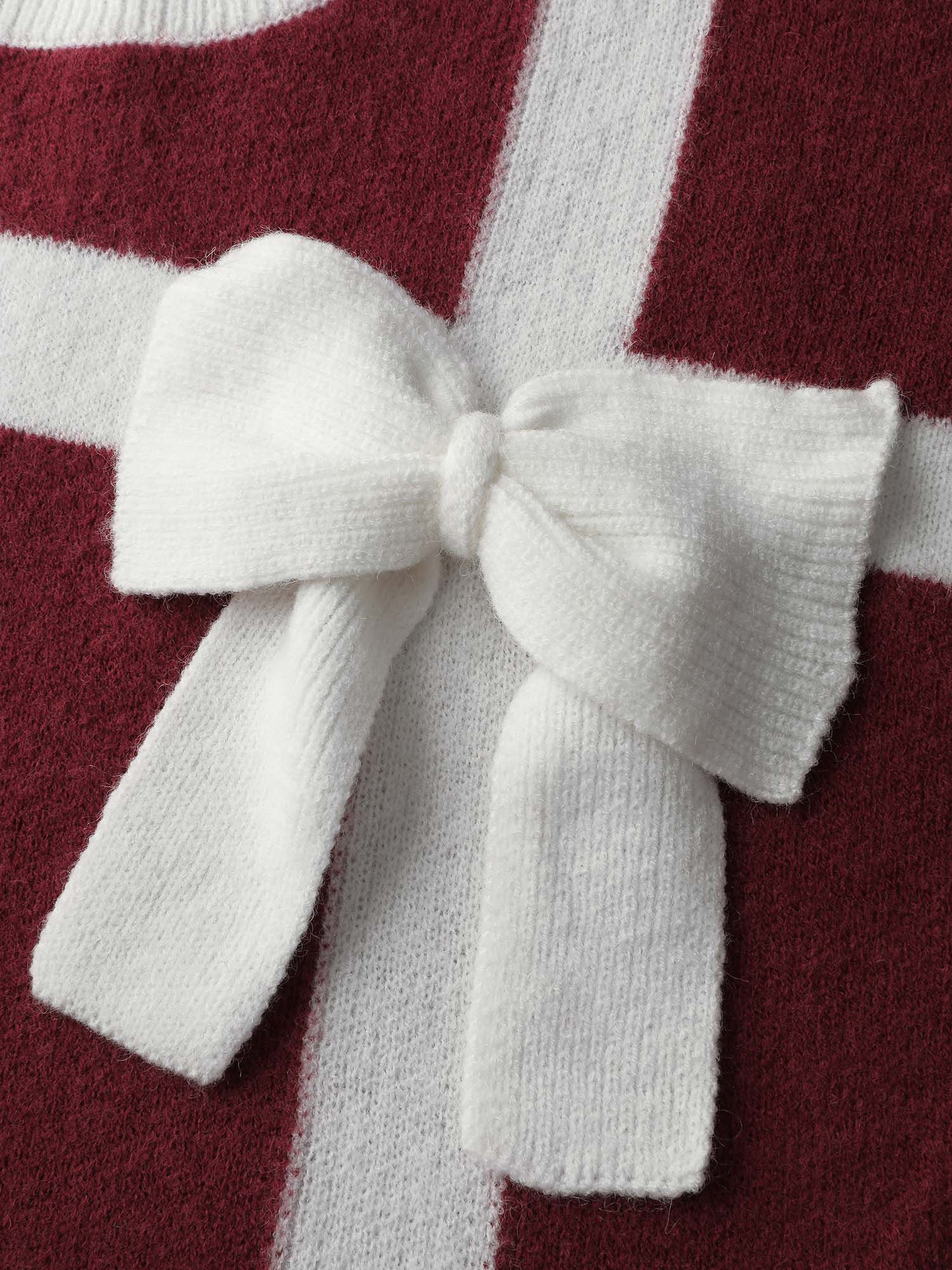 3D Bowtie Color Contrast Pullover - Image 6