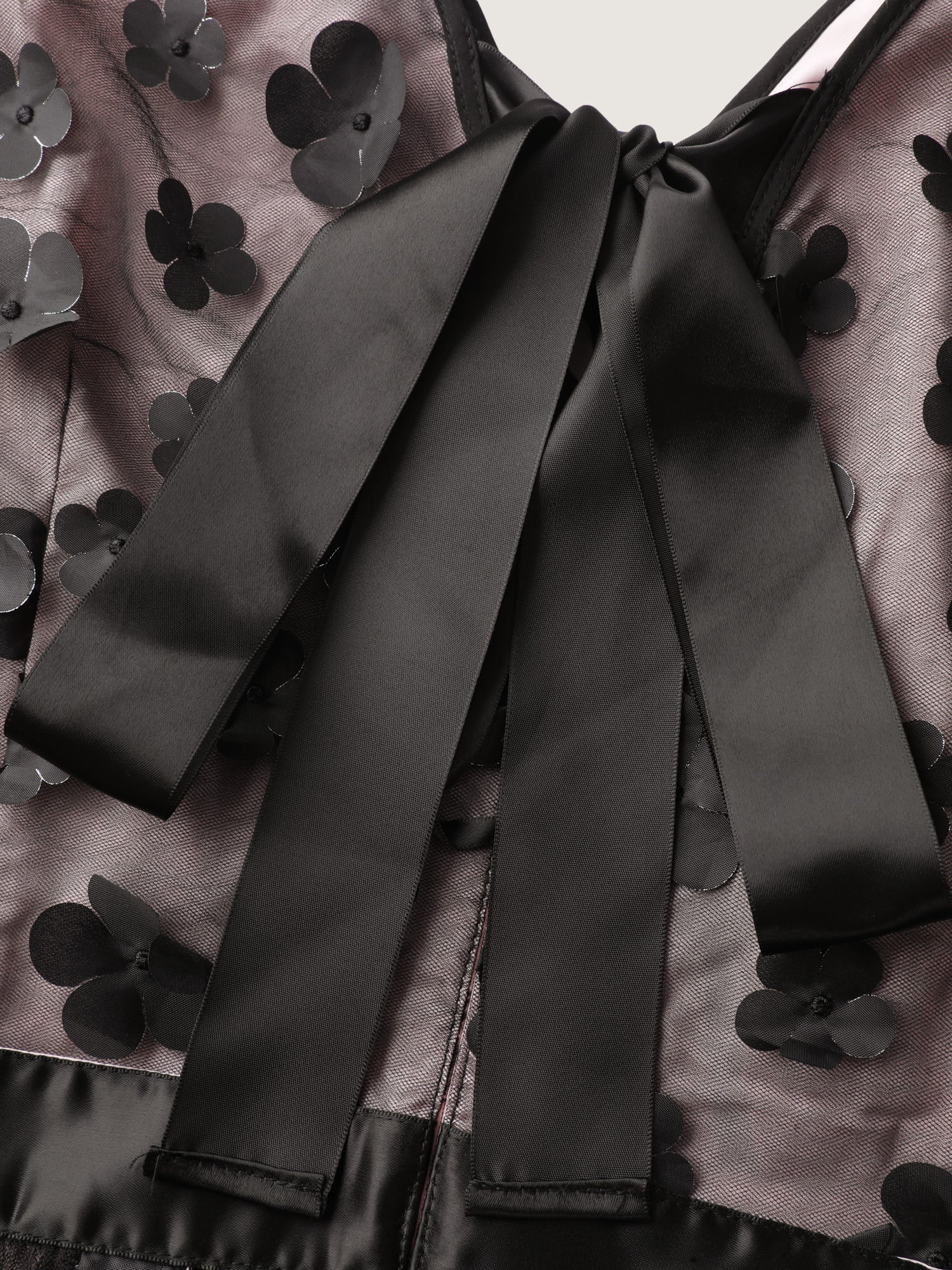 3D Floral Back-Tie Sheer Midi Dress - Image 6