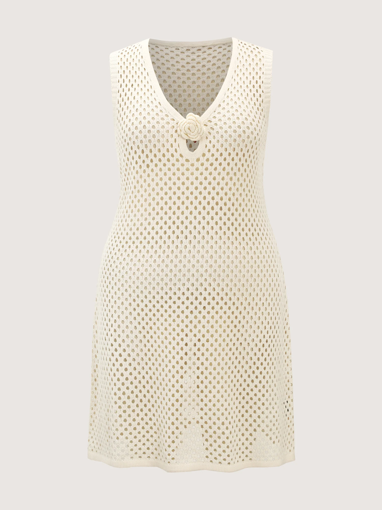 3D Floral Cut-Out Swim Cover-Up - Image 6