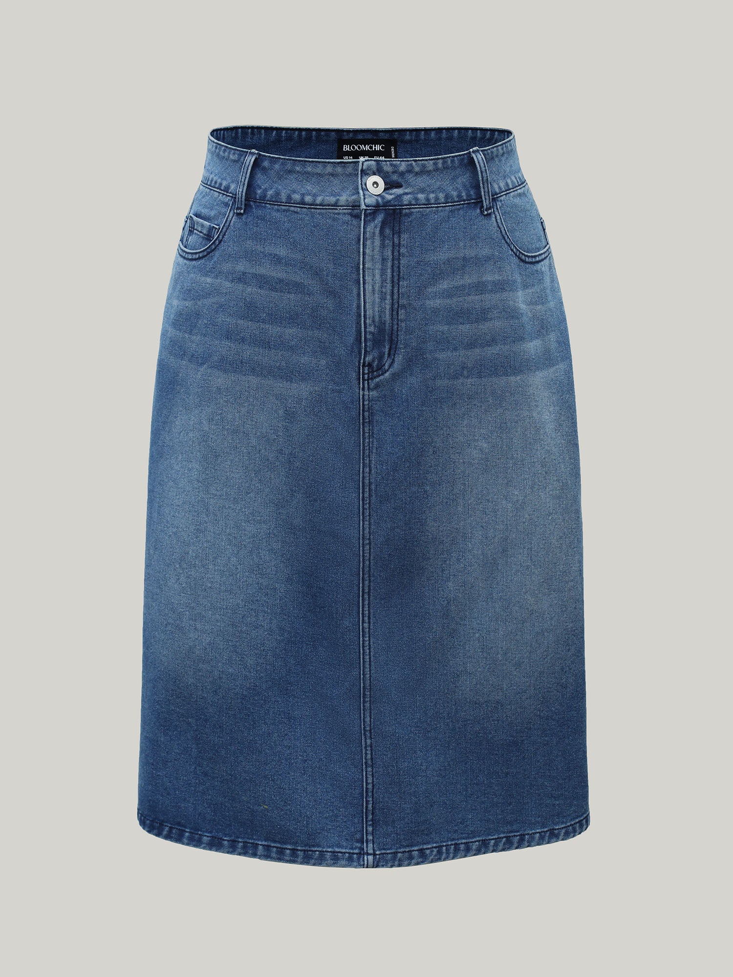 A-Line Midi Denim Skirt - Image 5
