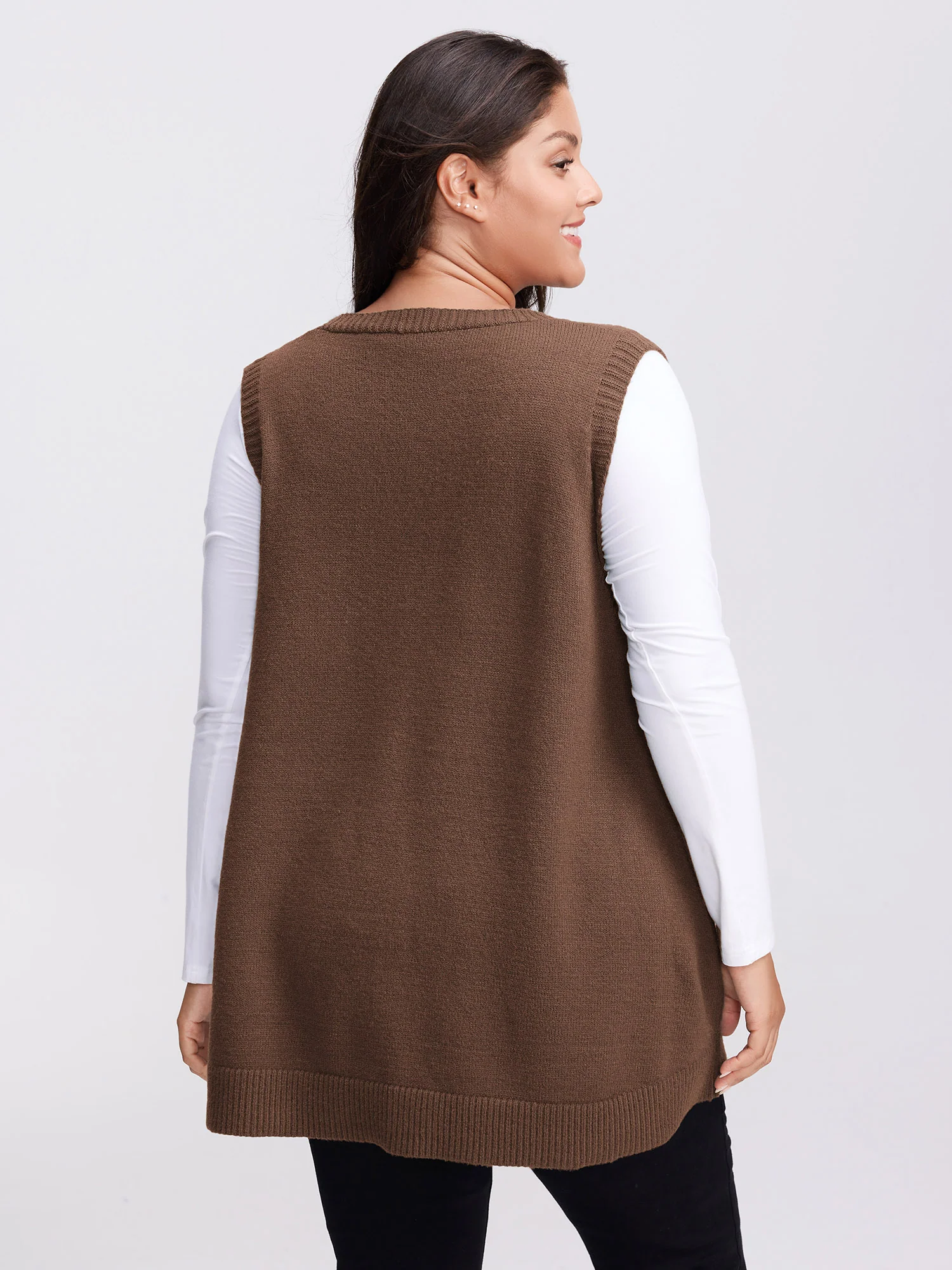 A-Line Pockets V-Neck Pullover - Image 14