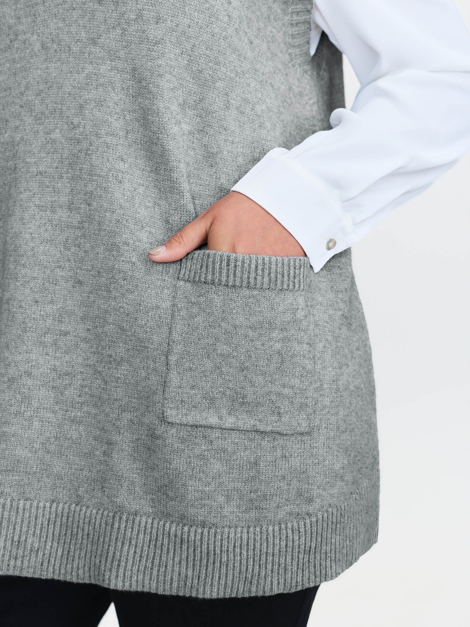 A-Line Pockets V-Neck Pullover - Image 20
