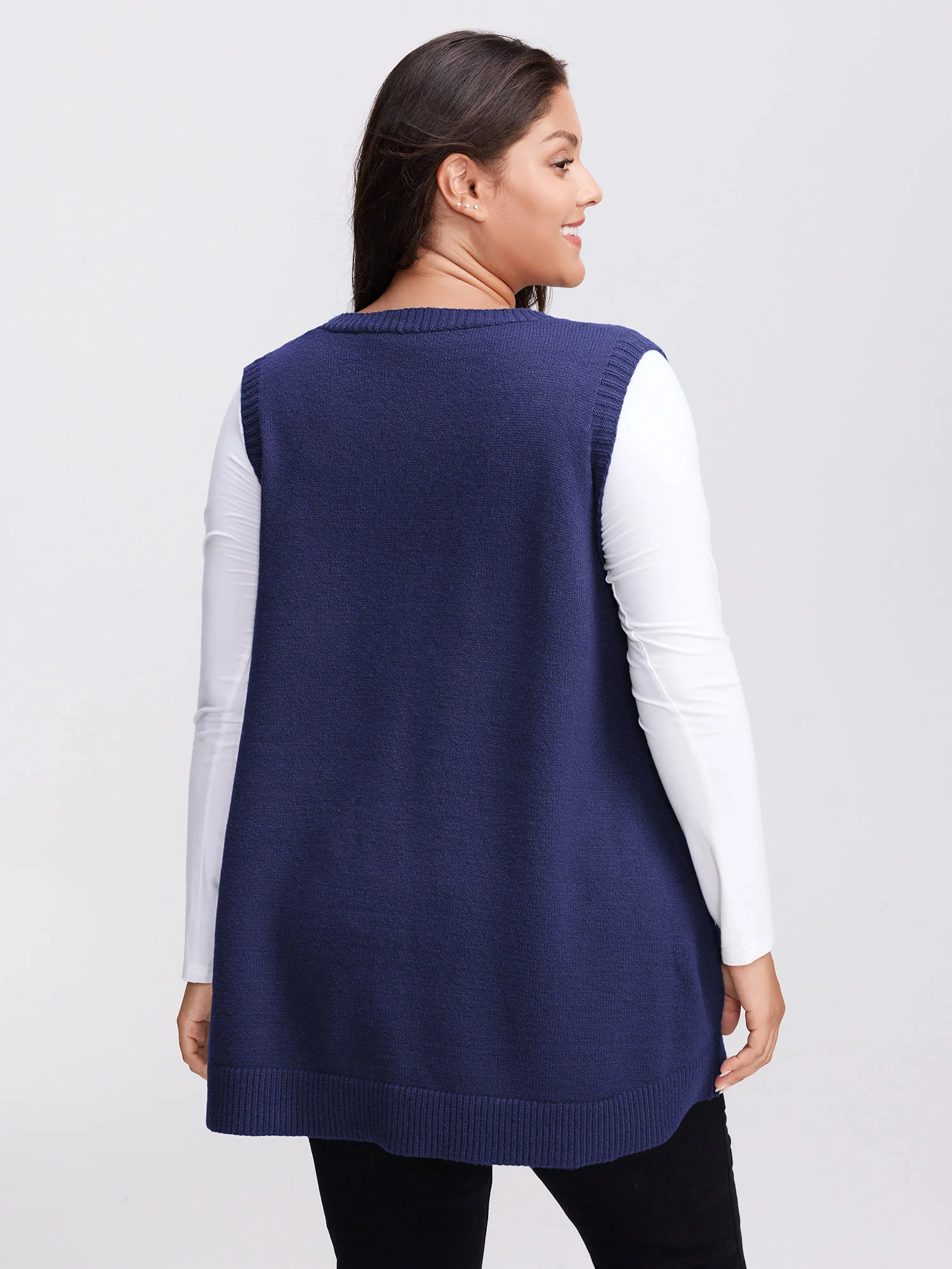 A-Line Pockets V-Neck Pullover - Image 24