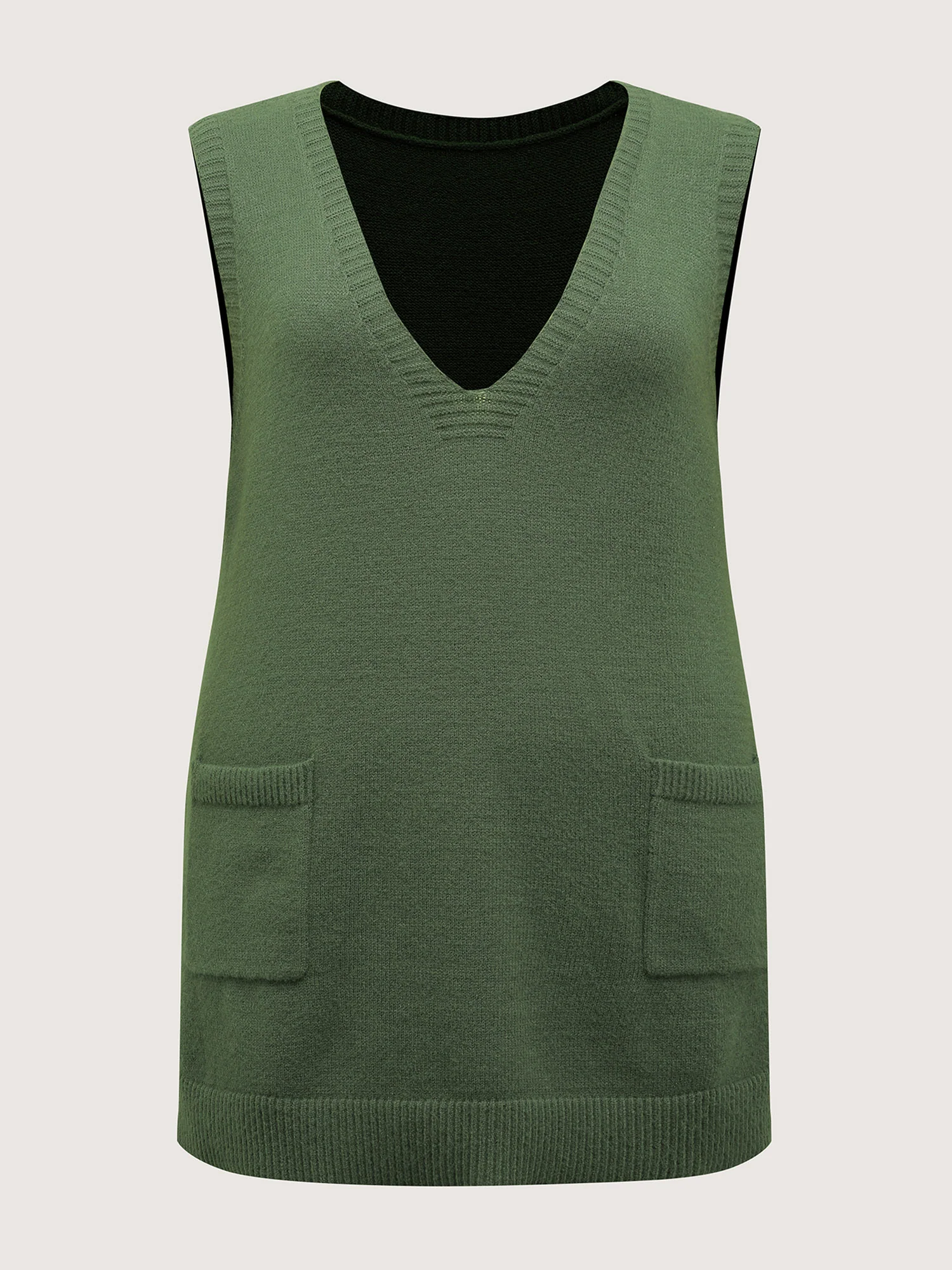 A-Line Pockets V-Neck Pullover - Image 6