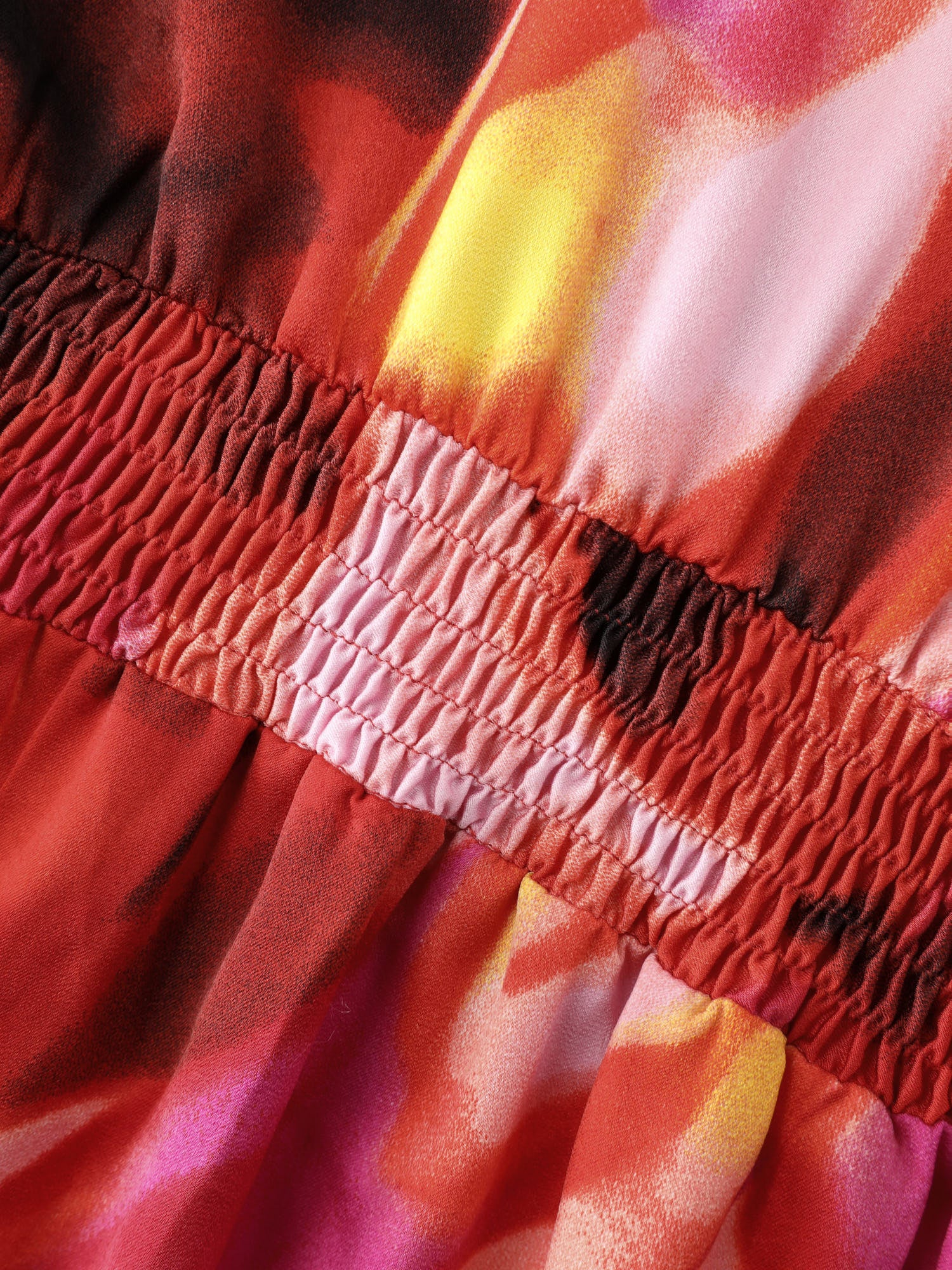 Abstract Print Flared Sleeve Maxi Dress - Image 5