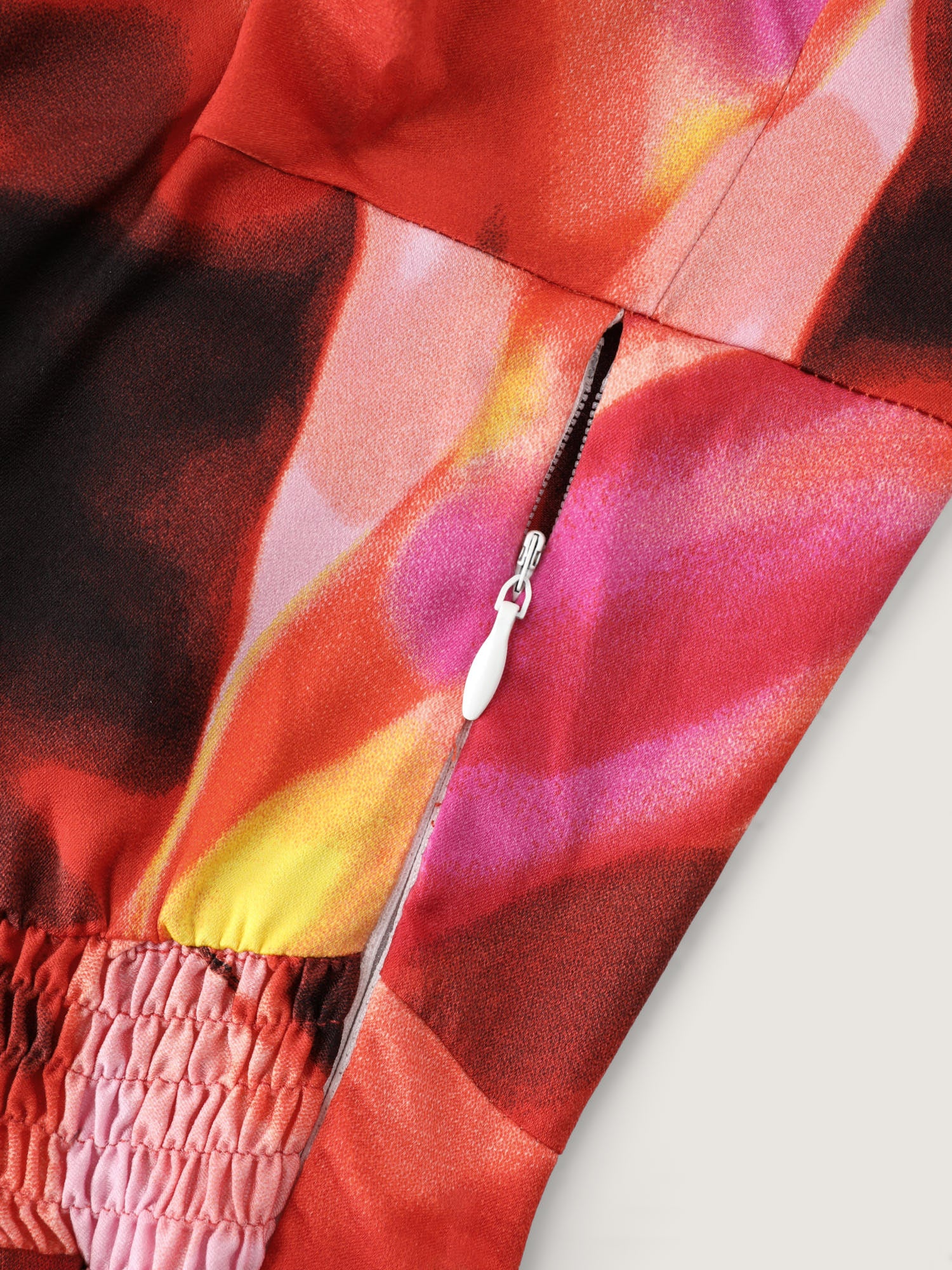 Abstract Print Flared Sleeve Maxi Dress - Image 6