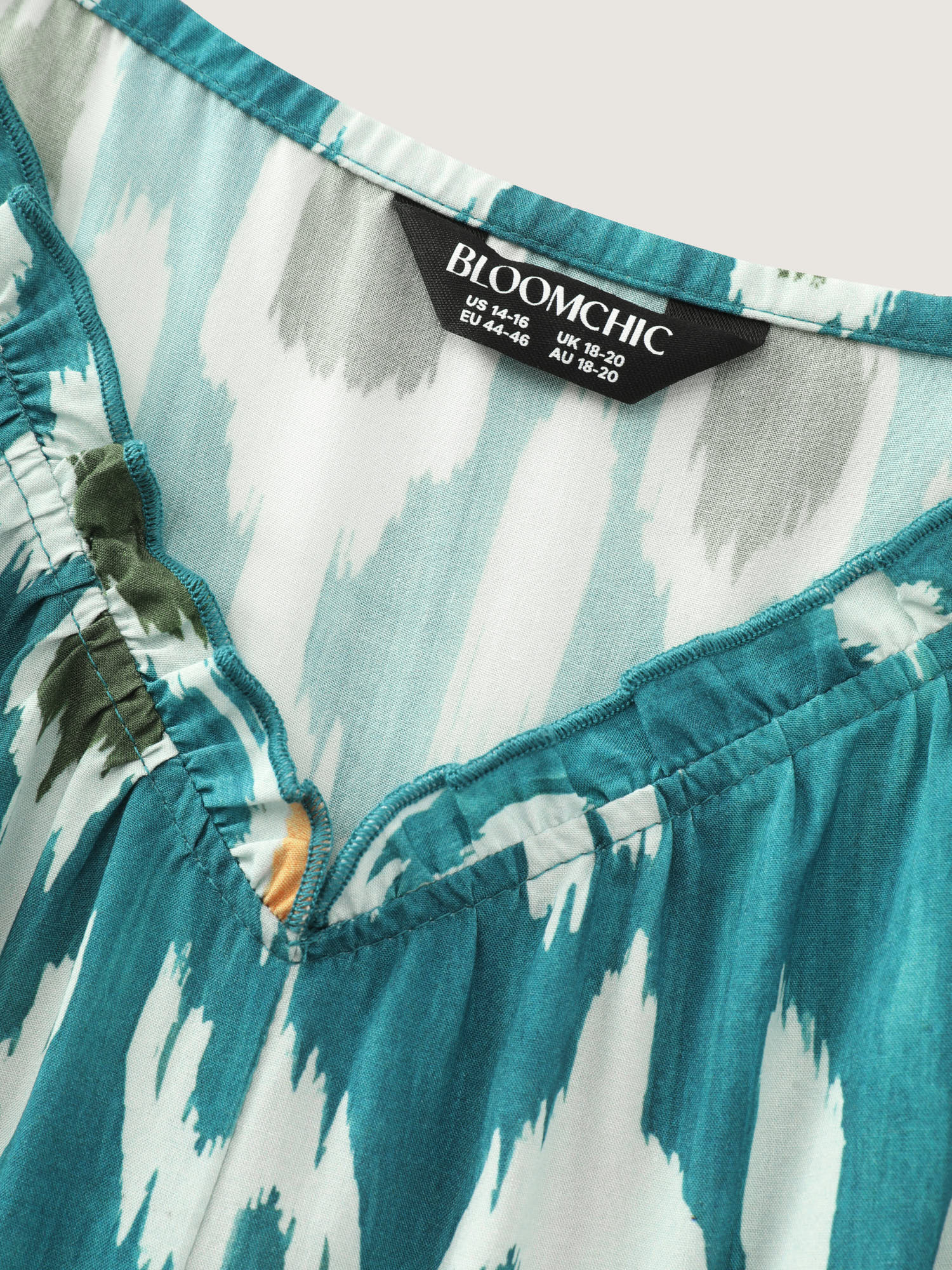 Abstract Print Spaghetti Strap Wide Leg Jumpsuit - Image 5