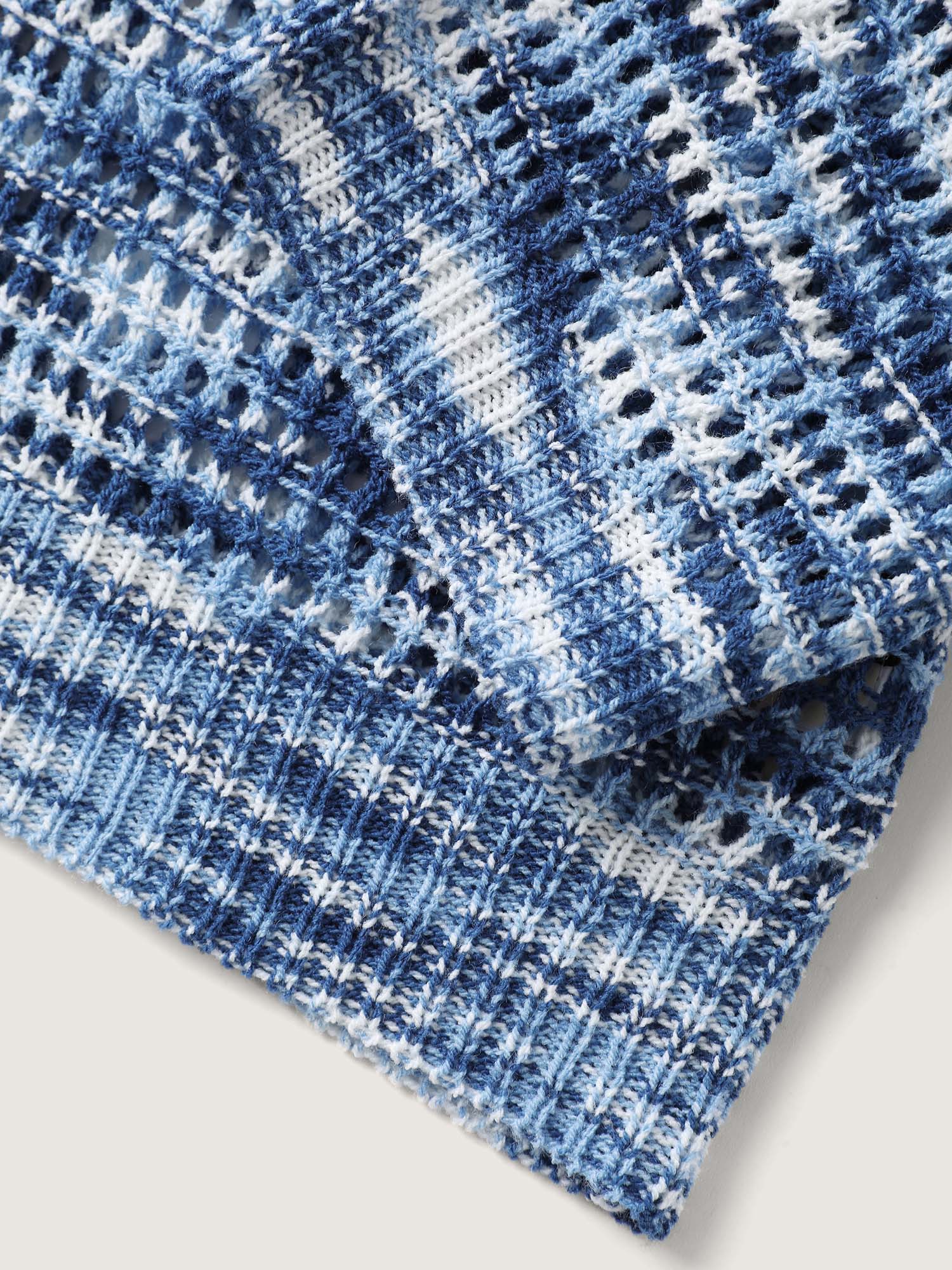 Abstract Textured Cut-Out Knit Cardigan - Image 6