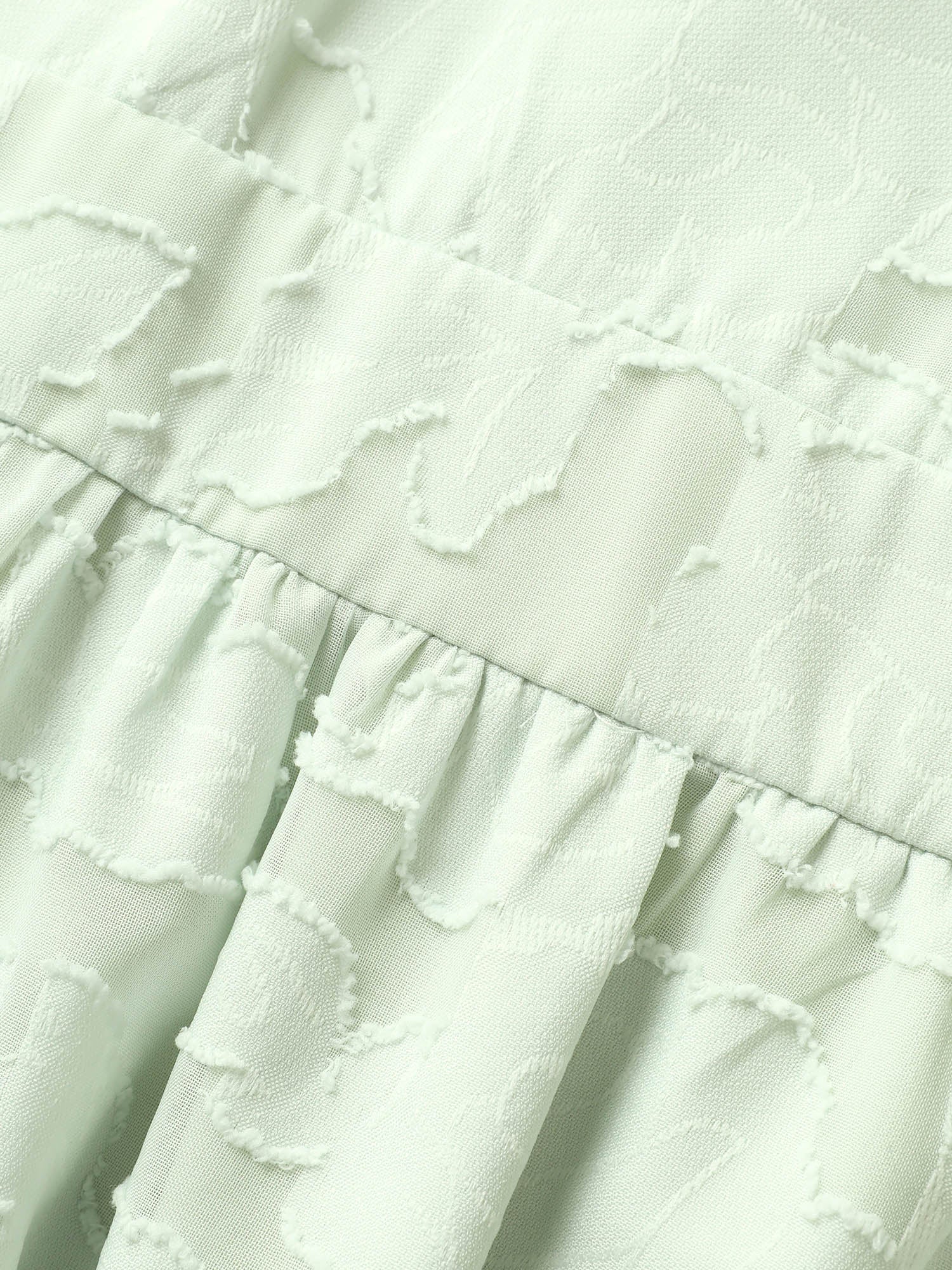 Abstract Textured Shirred Pocket Dress - Image 5