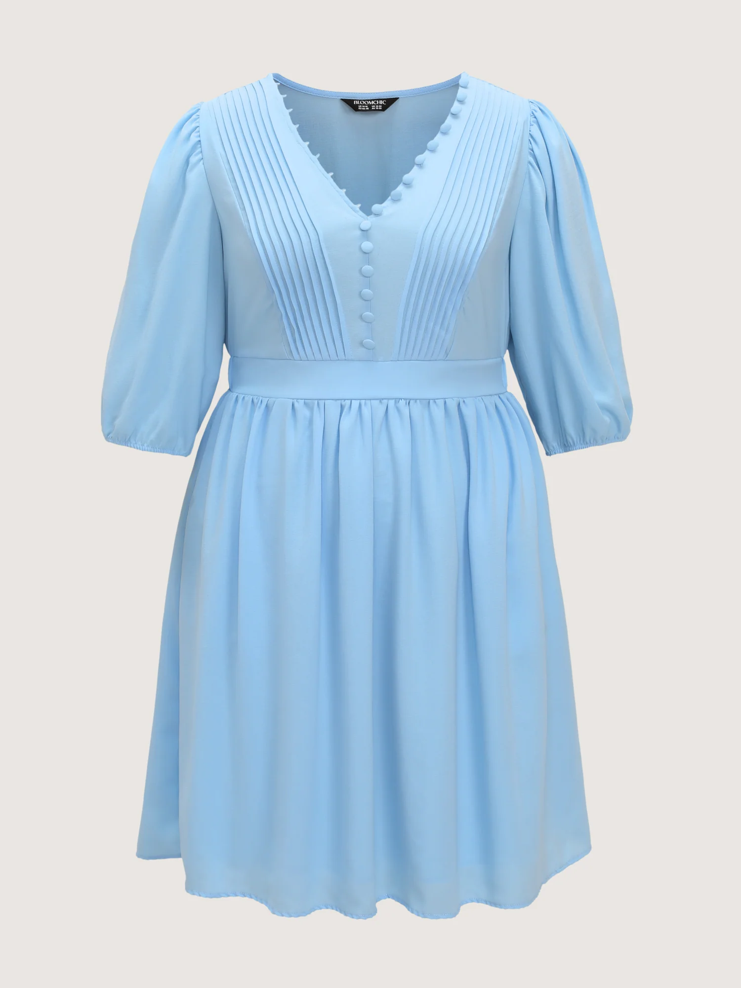 Adjustable Bodice Toothpick Pleat Mini Dress - Image 6