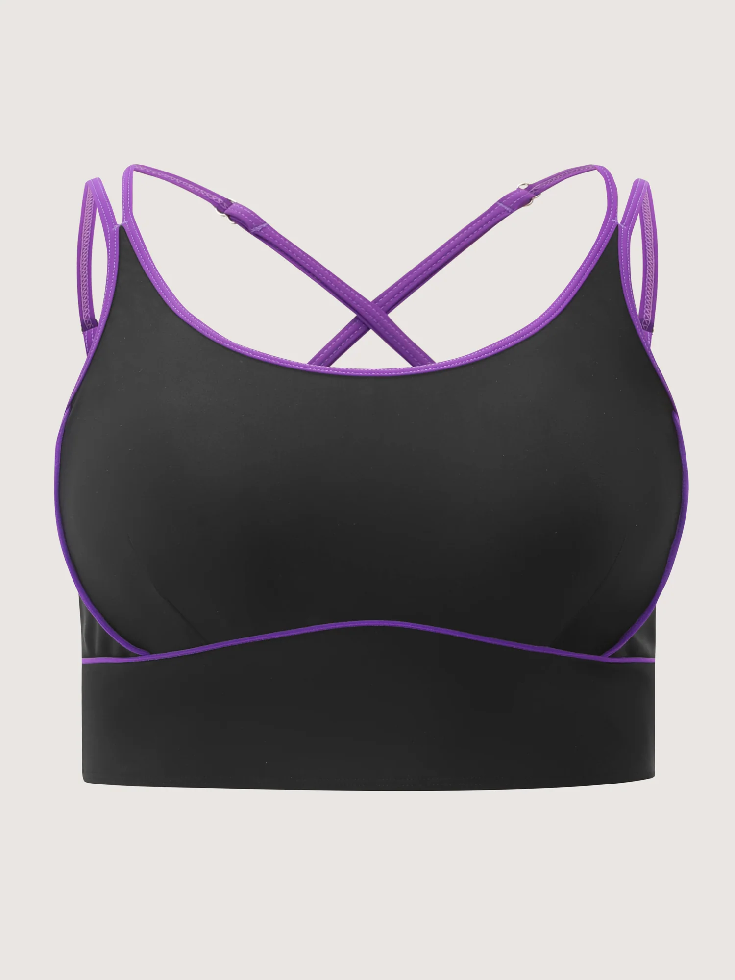 Adjustable Color Contrast Straps Swim Top - Image 7