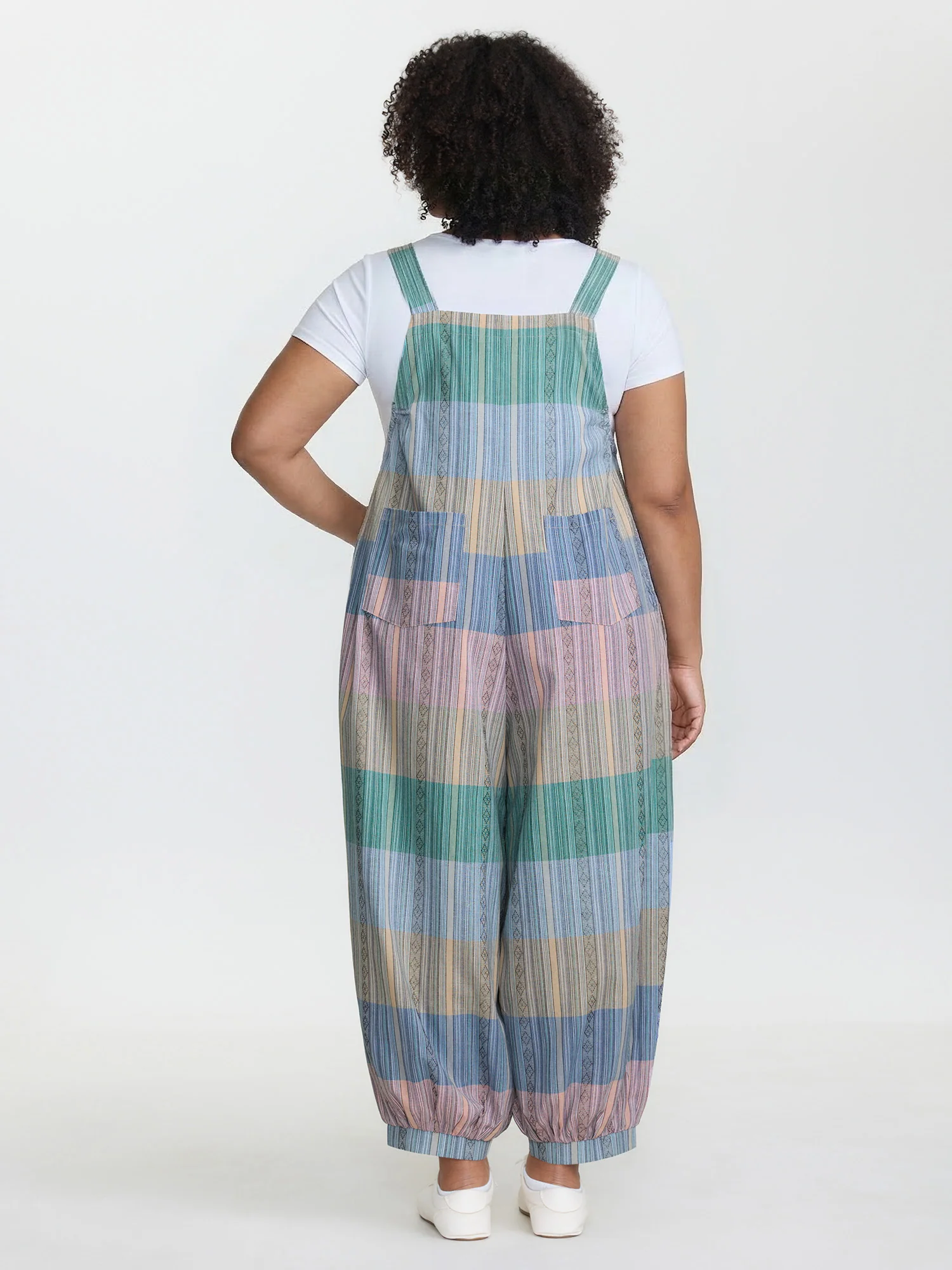 Adjustable Hem Colorblock Jumpsuit - Image 4