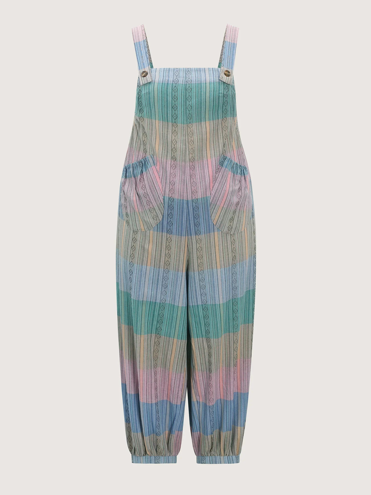 Adjustable Hem Colorblock Jumpsuit - Image 8