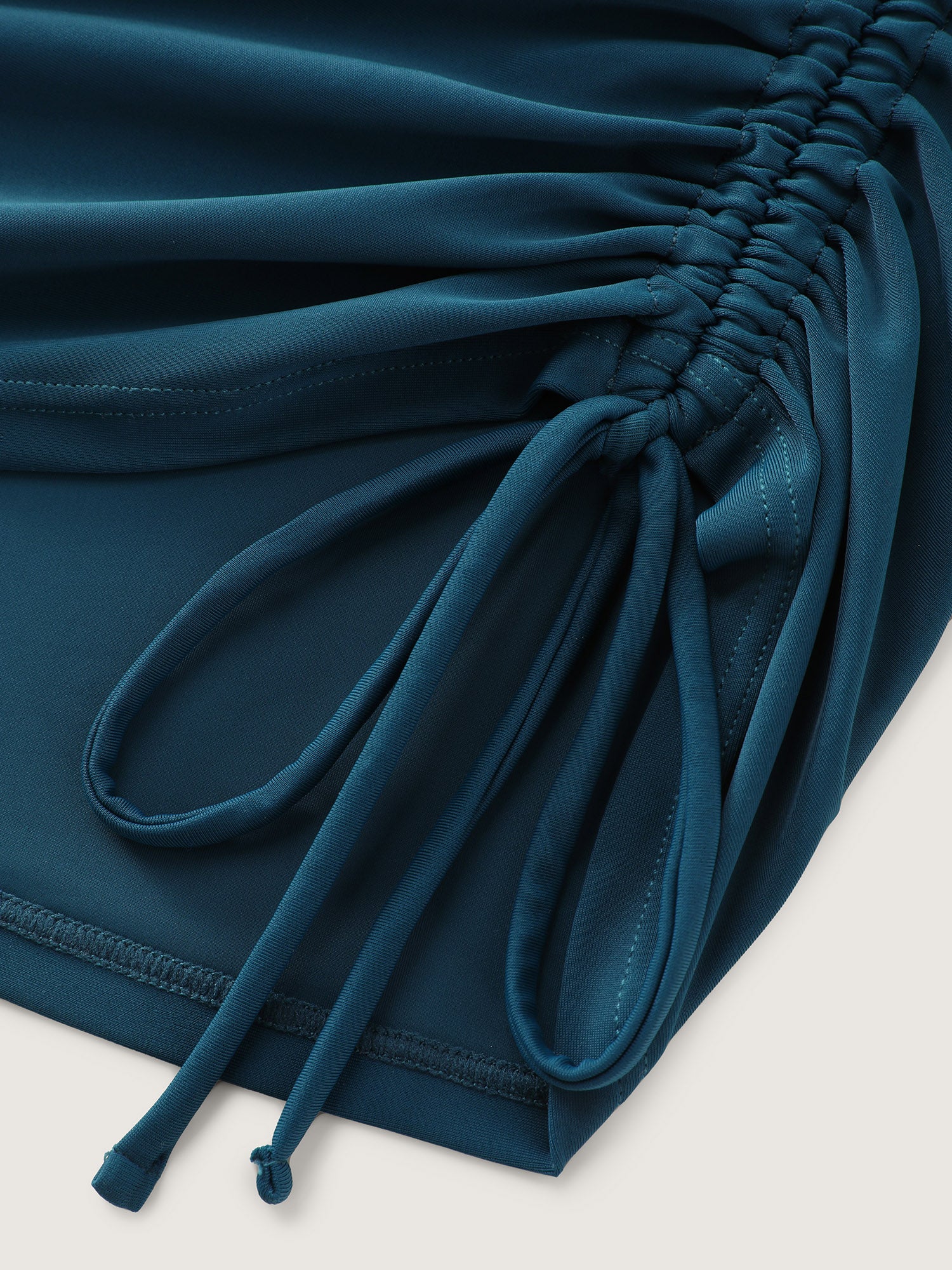 Adjustable Side Drawstring Flutter Sleeve Swim Top - Image 7