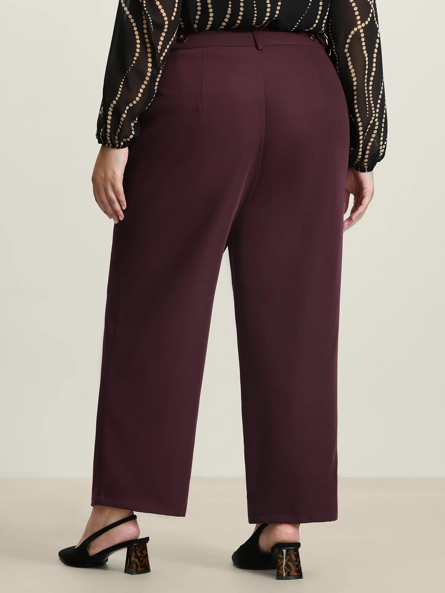 Adjustable Waist Straight-Leg Pants - Image 4