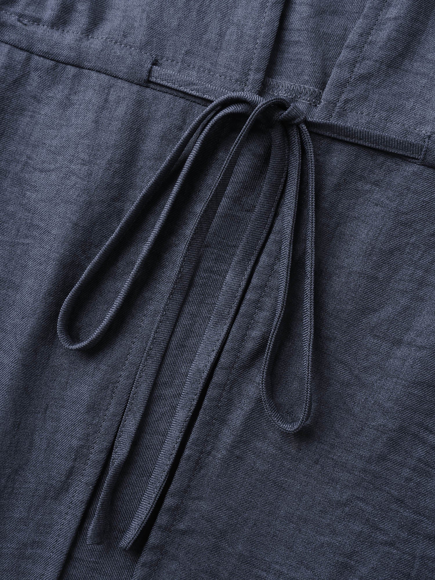 Adjustable Waist-Tie Pockets Hooded Jacket - Image 5