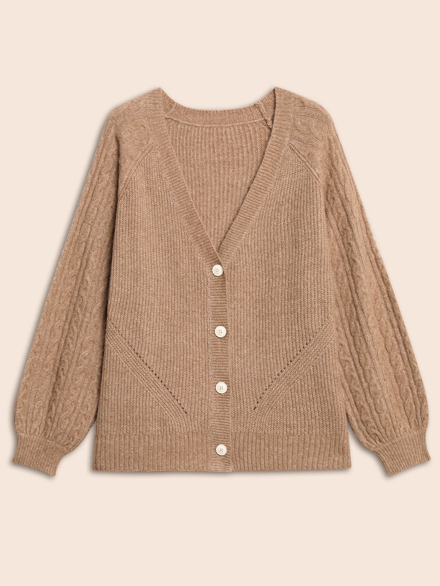 Air Cozy Cable Knit Cardigan - Image 8