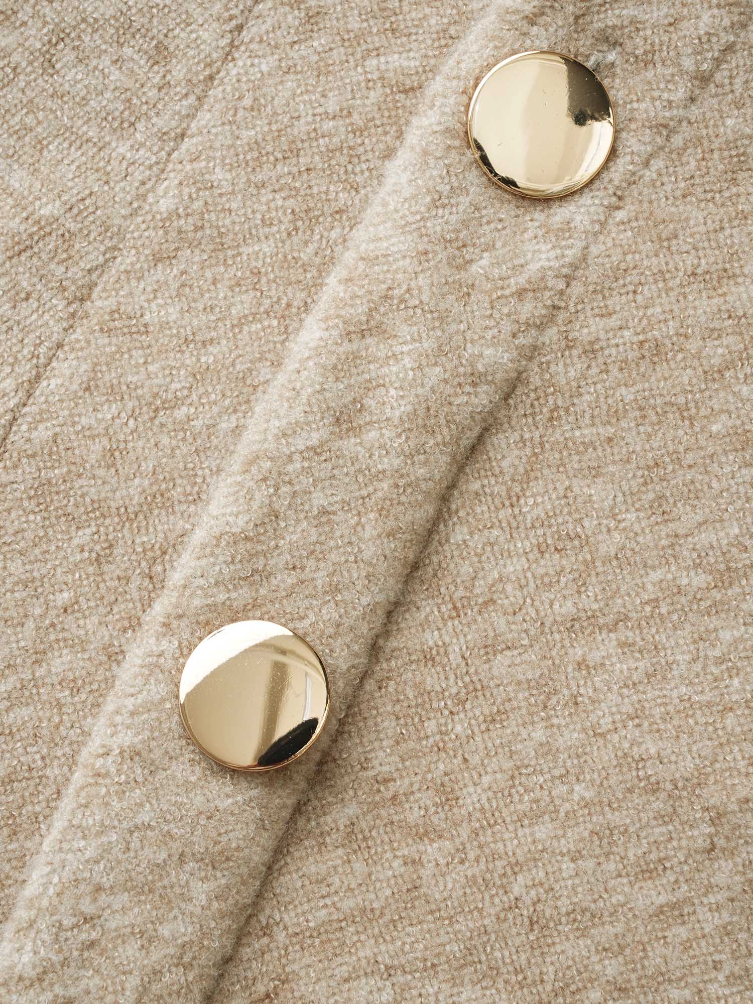 Airy Cozy Button Bodice Placket Midi Dress - Image 5