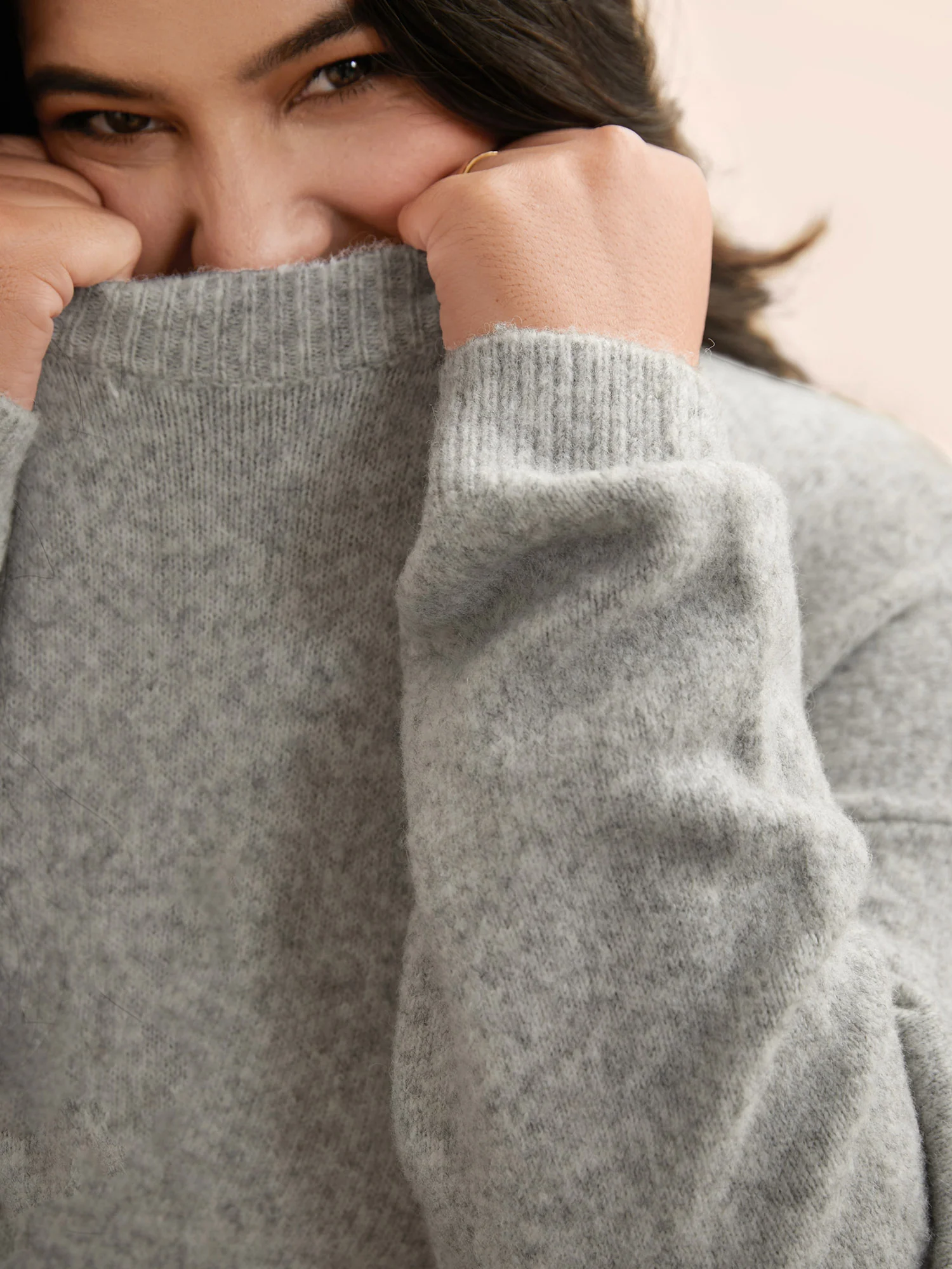 Airy Cozy Drop Shoulder Wool Pullover - Image 6